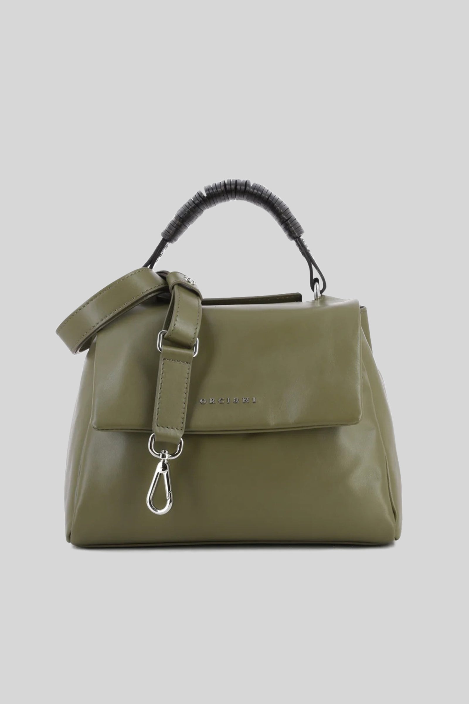 Orciani Borsa Sveva Midi Jungle In Pelle Verde Militare Donna - 1
