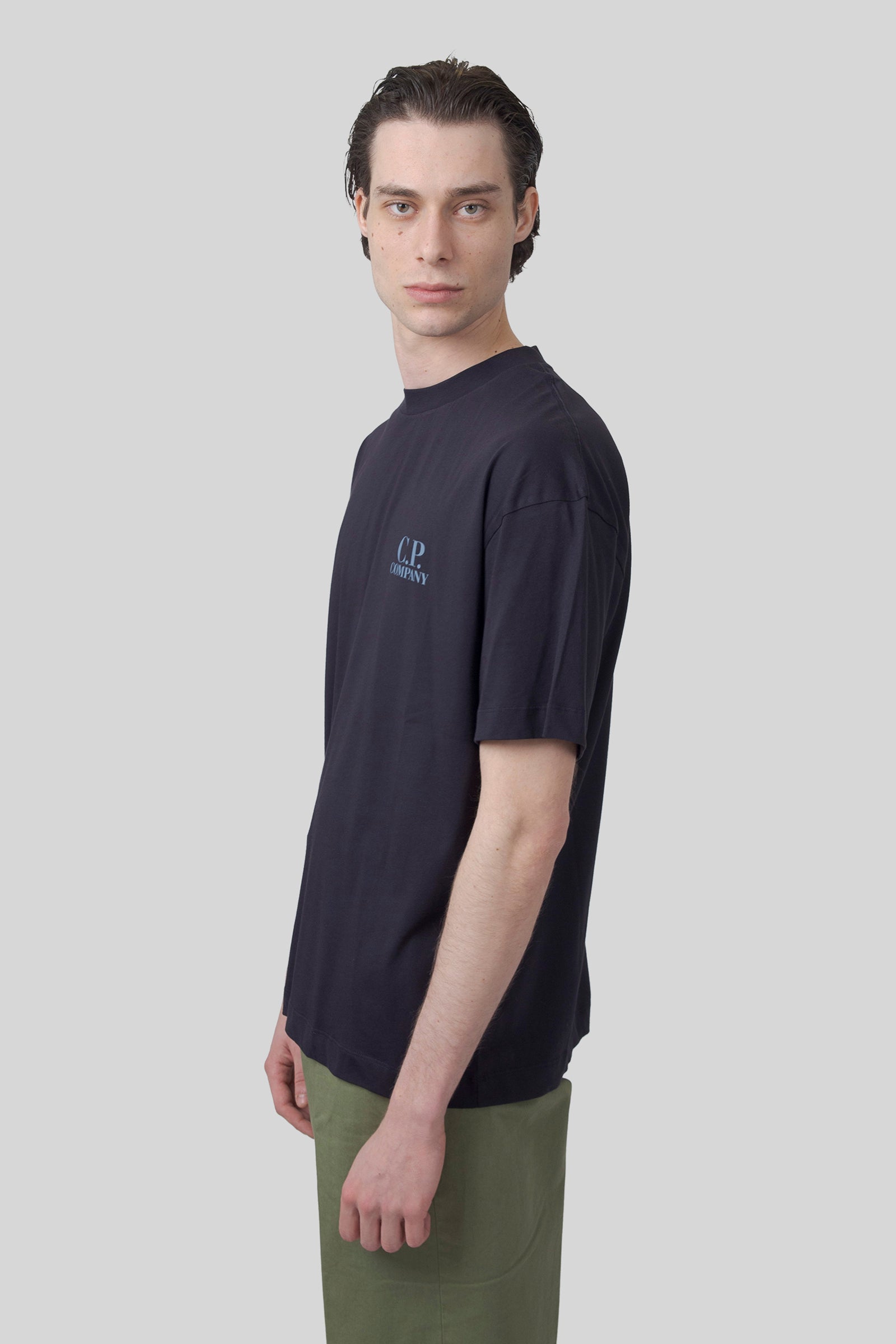 C.p. Company T-shirt 30/1 Jersey Printed Graphics Blu Uomo - 3