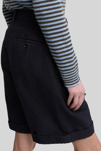Cotton And Slub Linen Bermuda Shorts aspesi