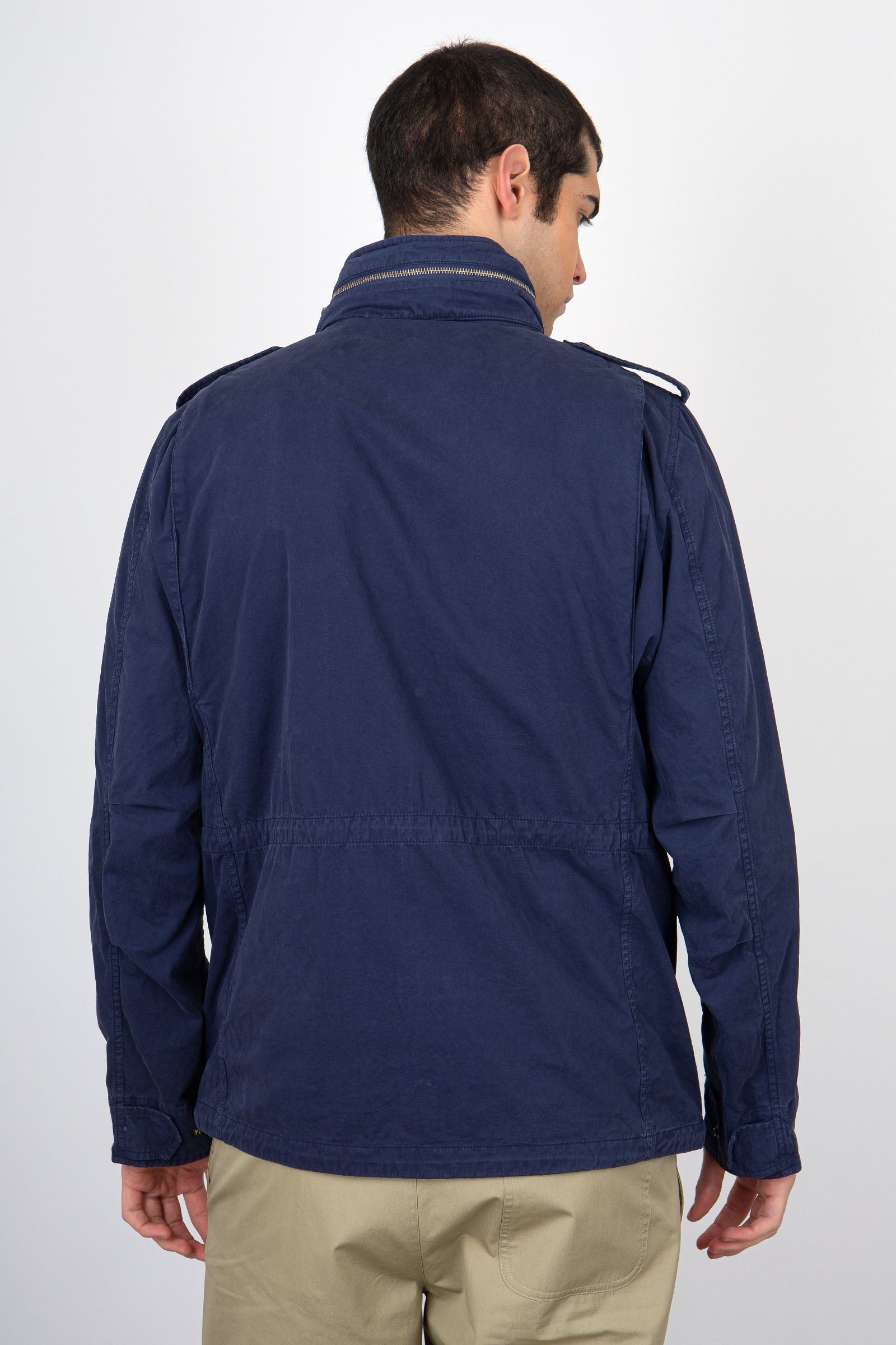 Aspesi Blue Cotton Mini Field Jacket - 4