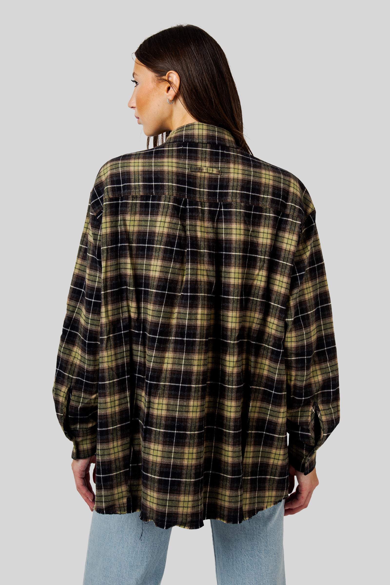 Department Five Camicia Over Brother Tartan Verde Donna - 4