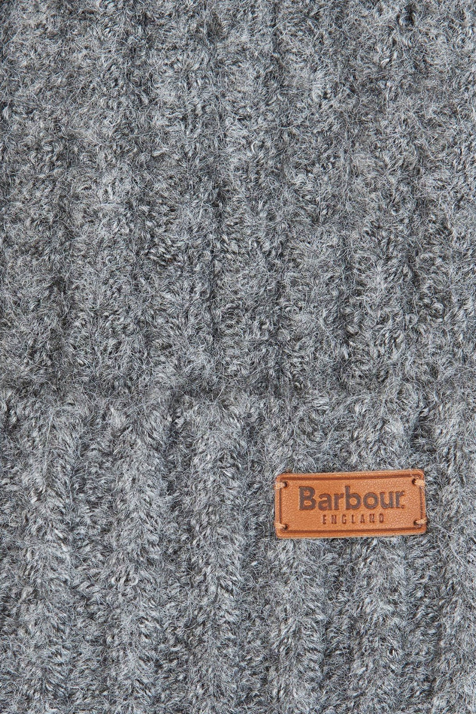 Barbour Saltburn Beanie Tartan & Sciarpa In Lana Grigio/rosa Donna - 2