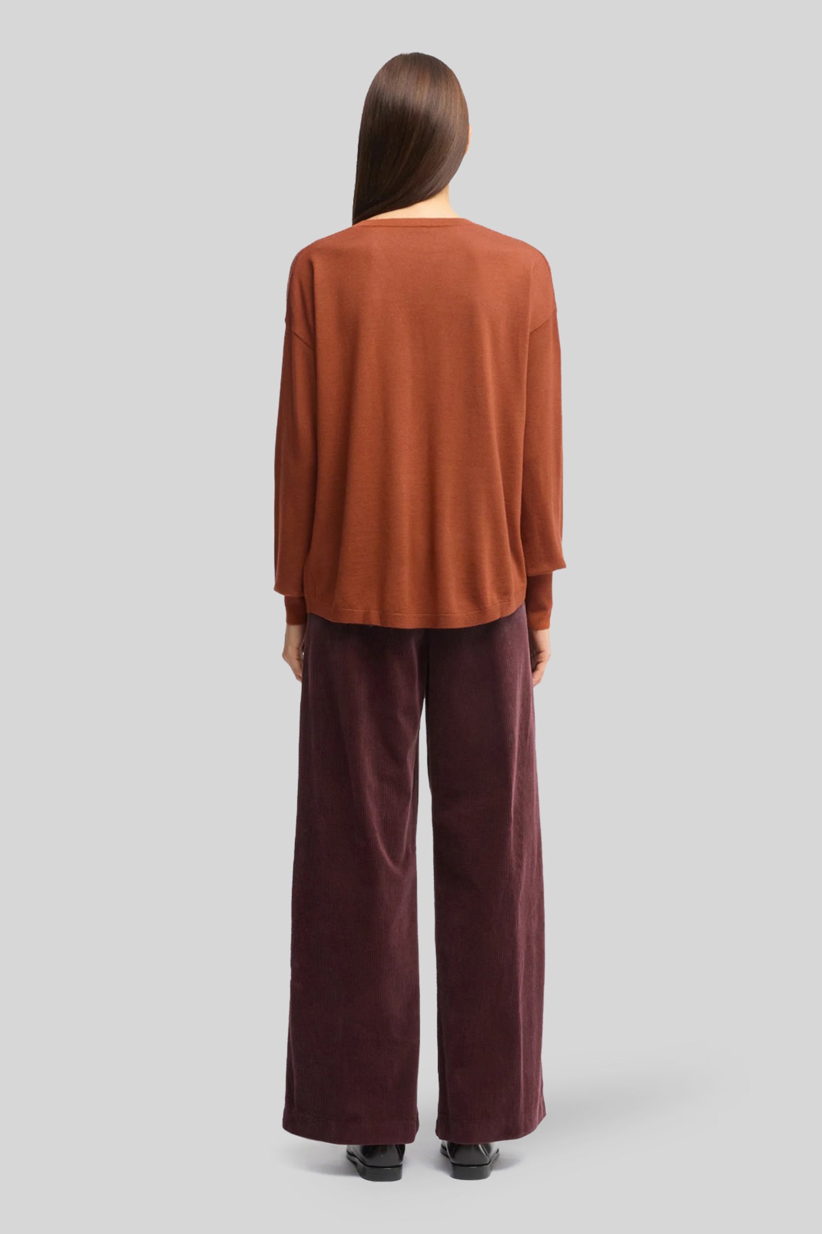Aspesi Maglia Scollo V In Lana Zucca Donna - 3