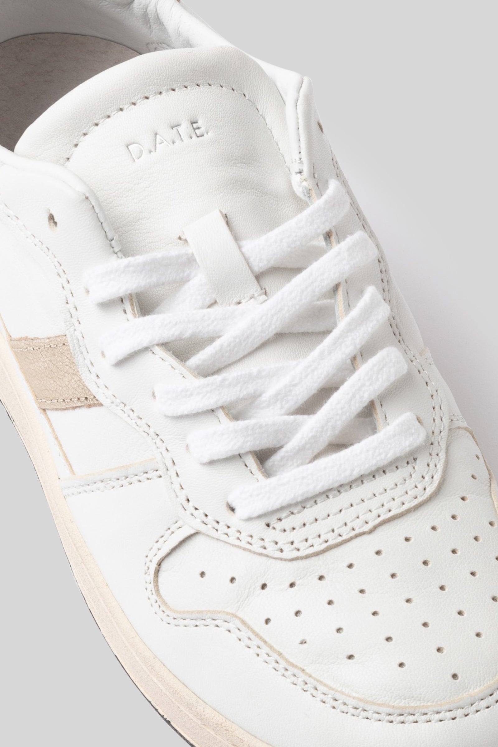 D.a.t.e. Sneaker Court 2.0 Vintage Calf Bianco/argento Donna - 4