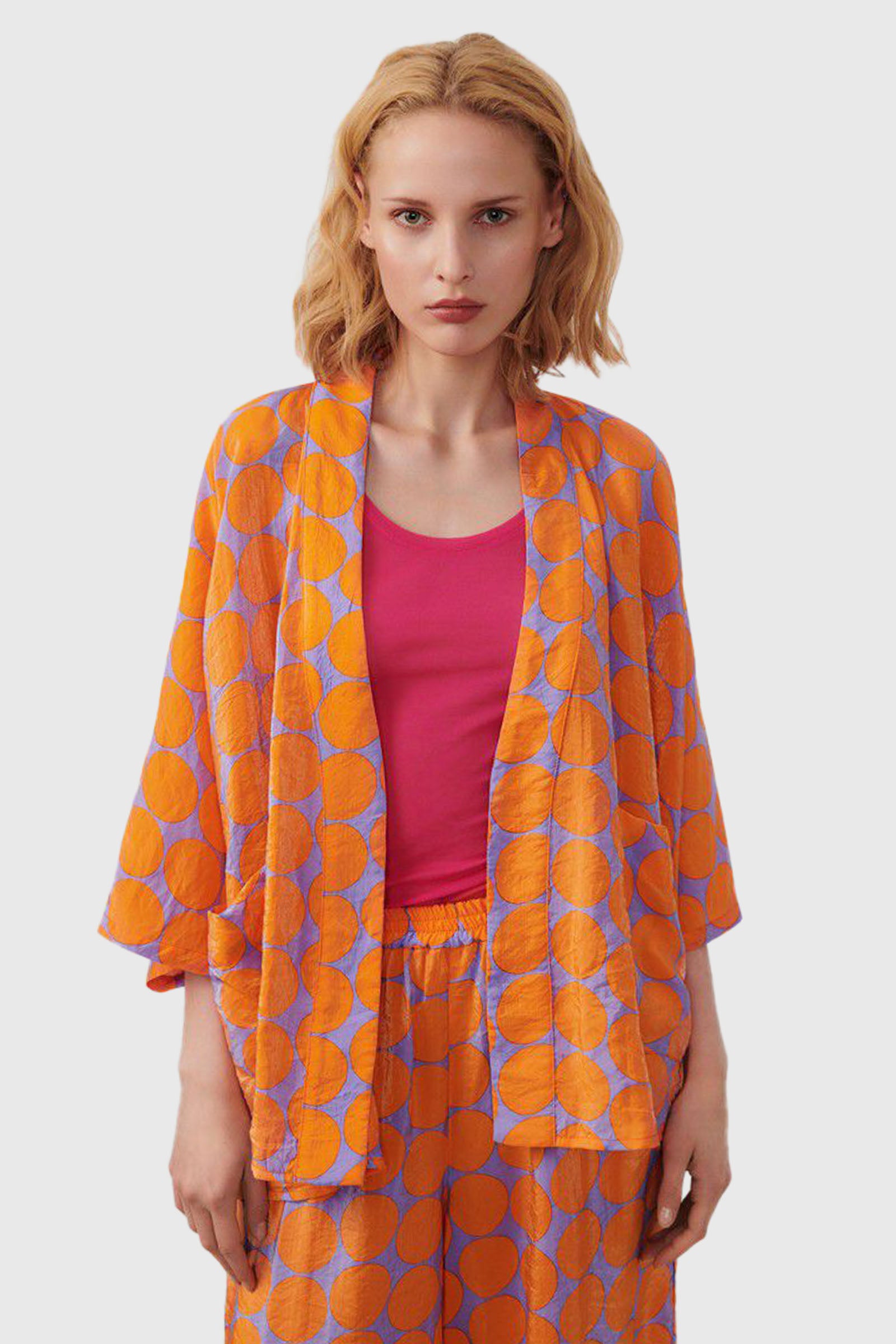 American Vintage Kimono Scarow Arancio Donna - 1