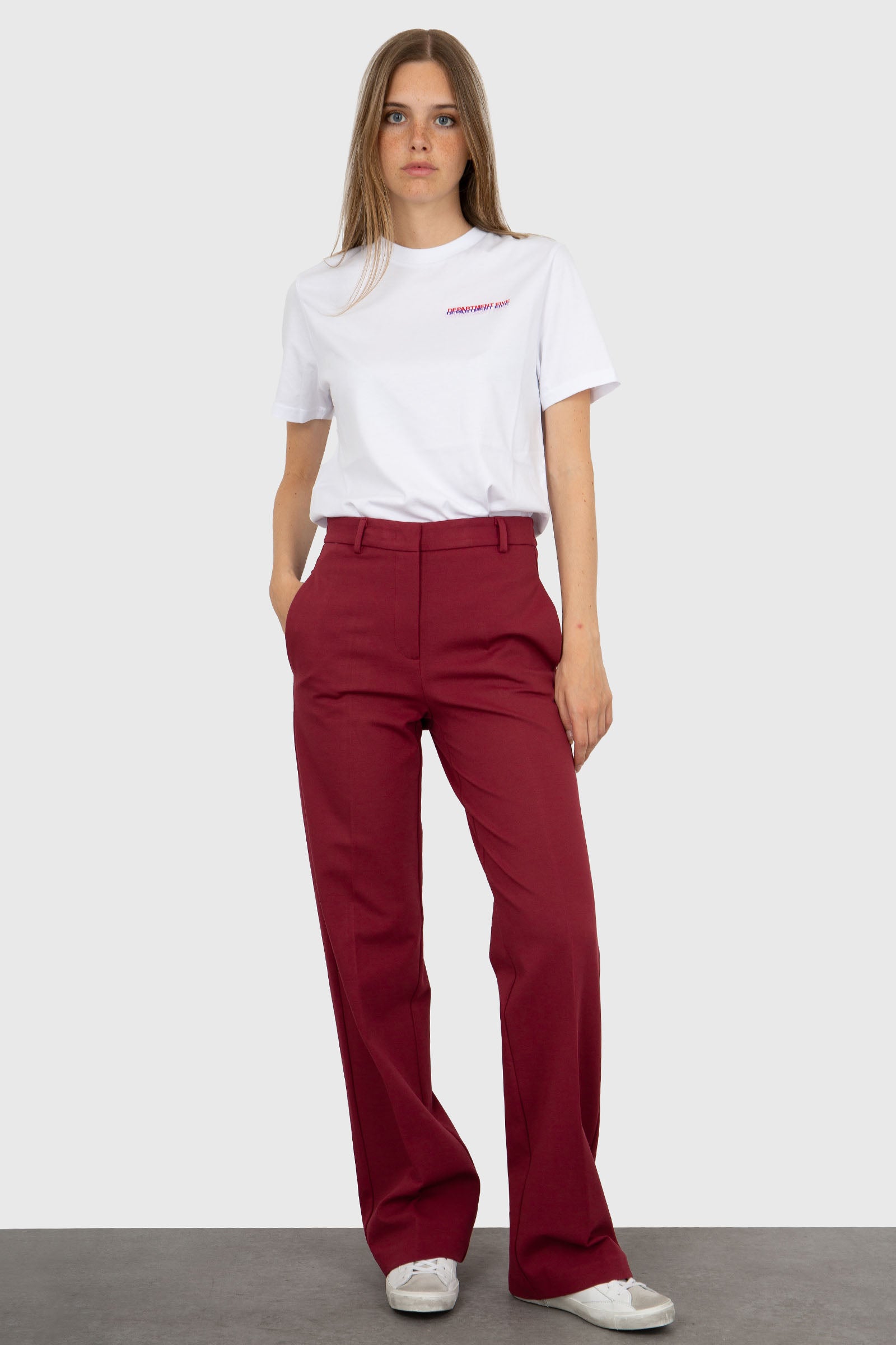 Grifoni Pantalone Bordeaux Donna - 2