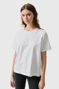 American Vintage T-shirt Fizvalley Bianco Donna american vintage