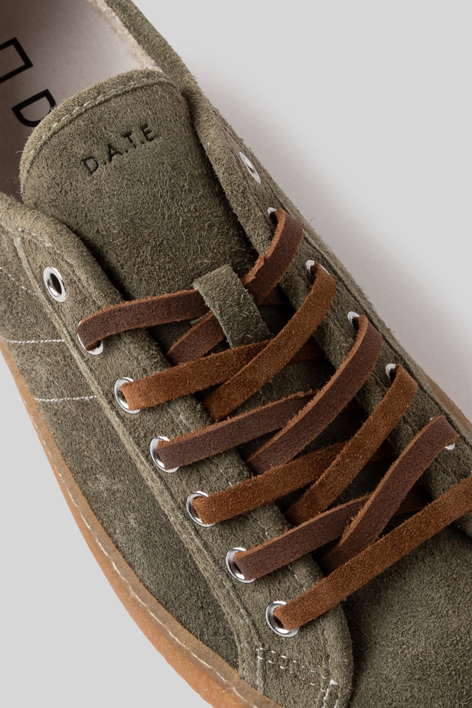 D.a.t.e. Sneaker Tender Suede Verde Militare Uomo - 4