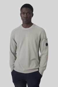 Cotton Crepe Crewneck Lens Sweater c.p. company