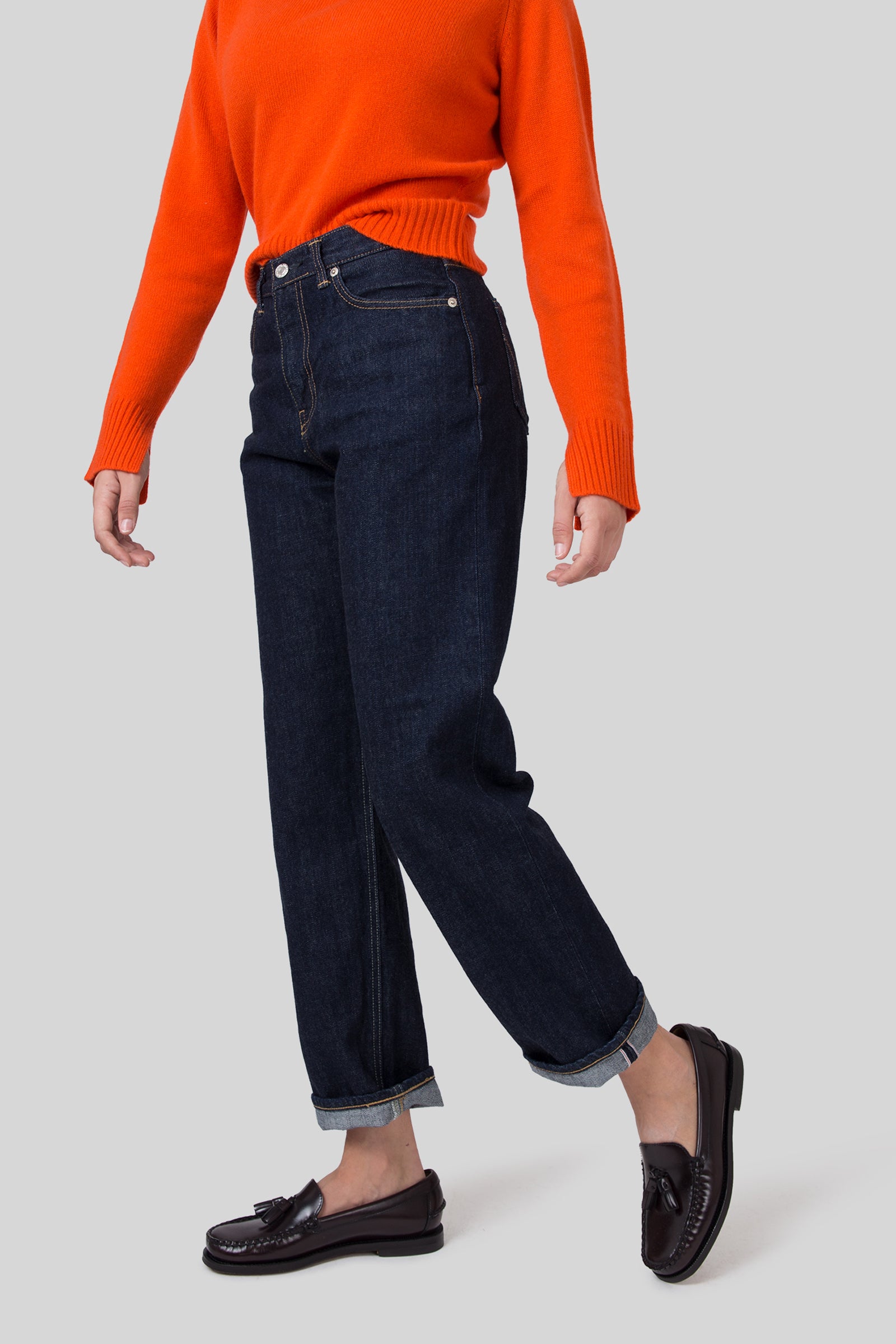 Edwin W Janis Pant Japan Blu Scuro Donna - 6