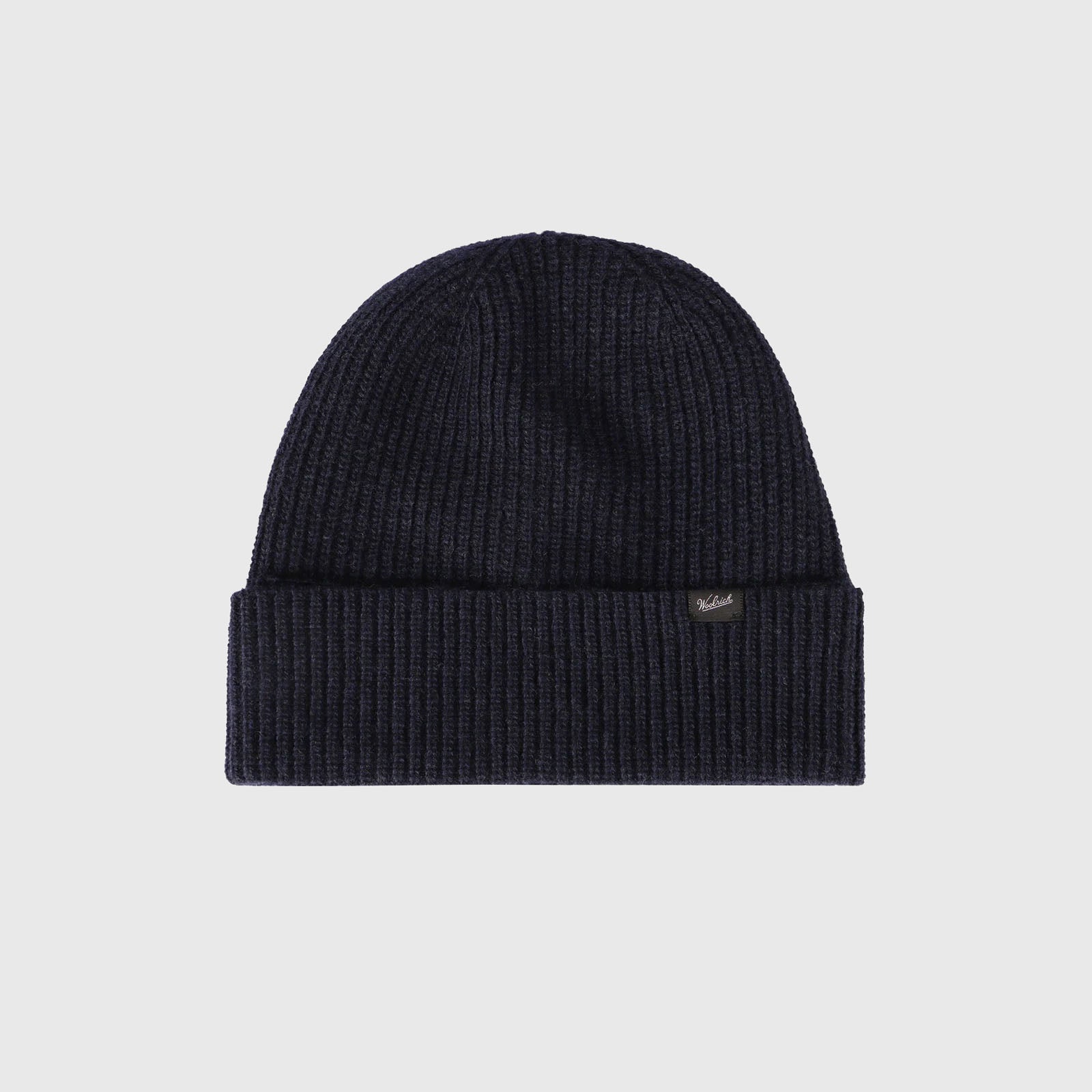 Woolrich Knitted Ribbed Beanie Blu Unisex - 3