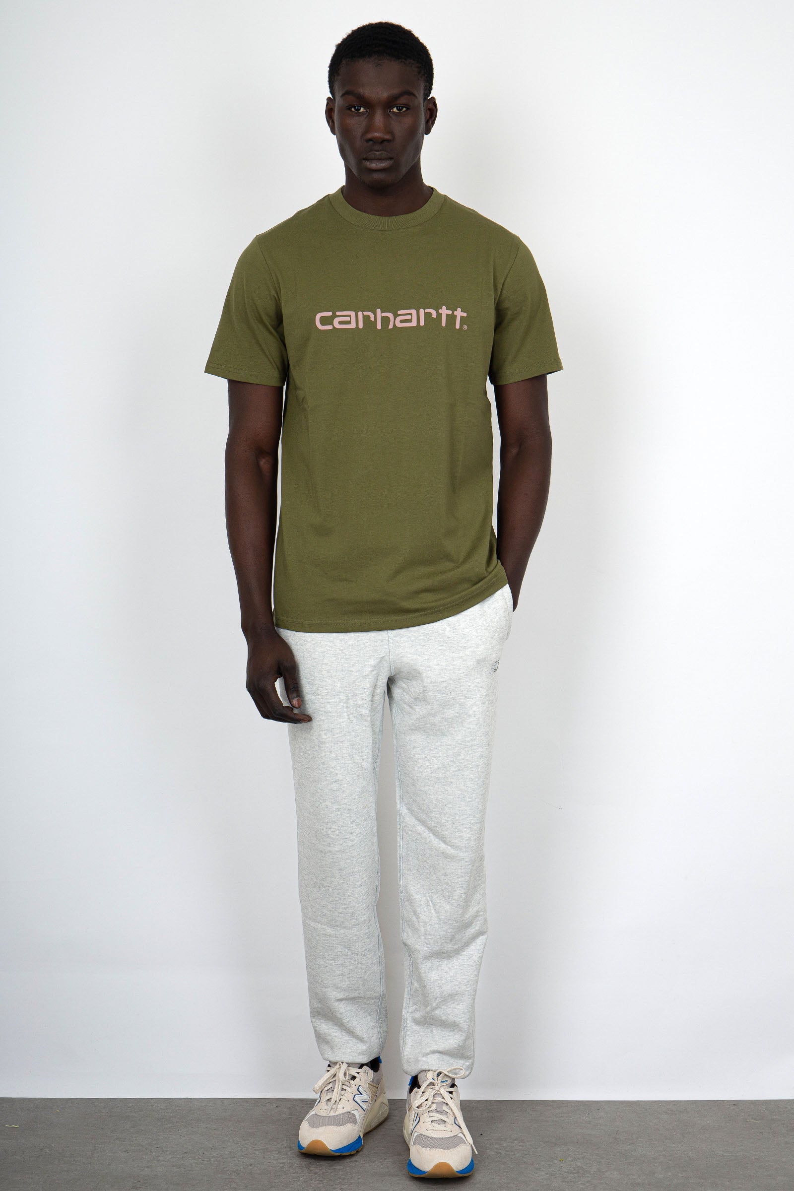 Carhartt WIP T-Shirt S/S Script Cotone Verde - 2