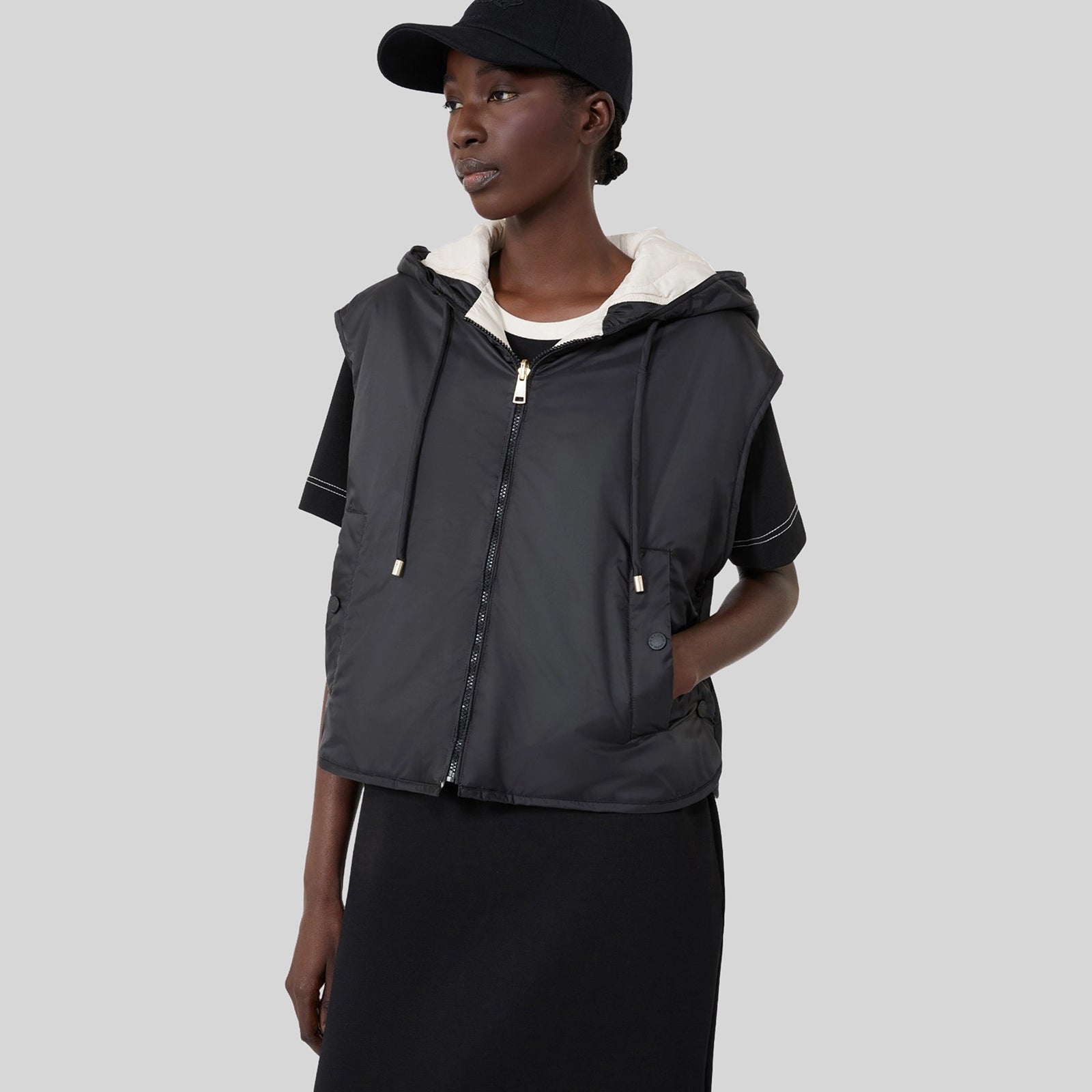 Accenni Reversible Padded Vest In Rainproof Canvas - 6