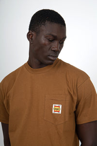 Carhartt WIP T-Shirt Short Sleeve Field Pocket Cotone Marrone carhartt wip