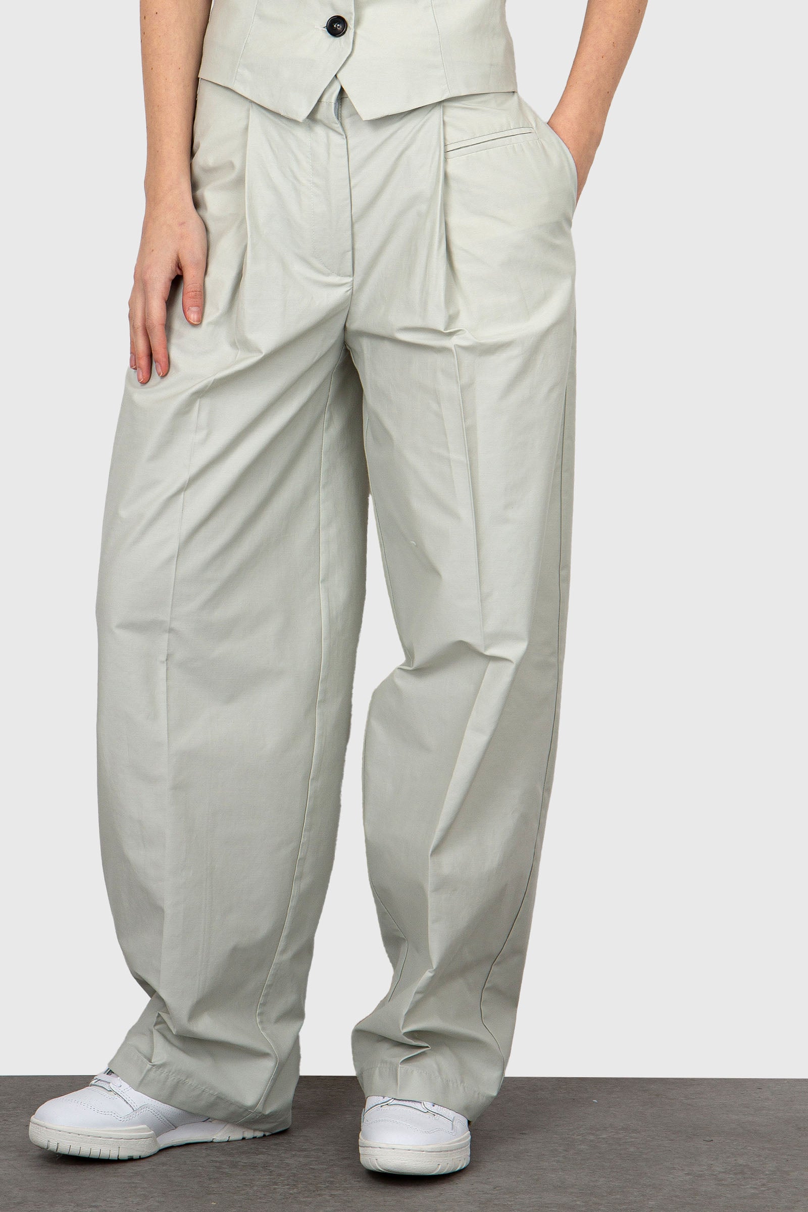 Grifoni Banana Trousers in Ice Cotton - 1