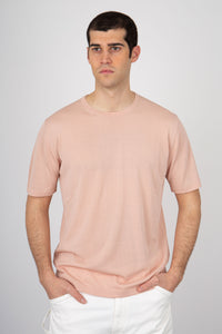 Roberto Collina Crew-neck Cotton T-shirt Pink roberto collina