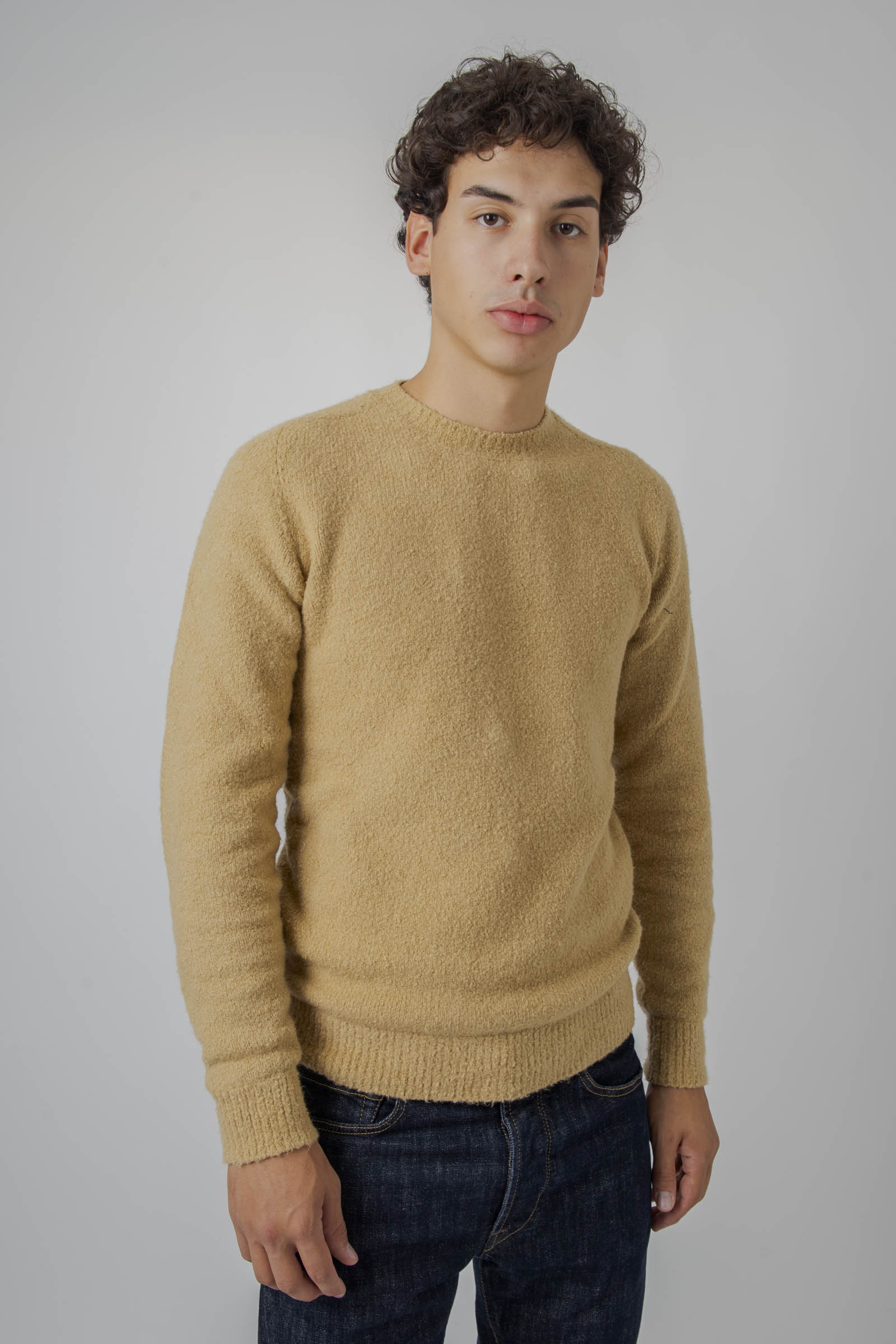 Roberto Collina Maglia Girocollo Swg Cammello Uomo - 1