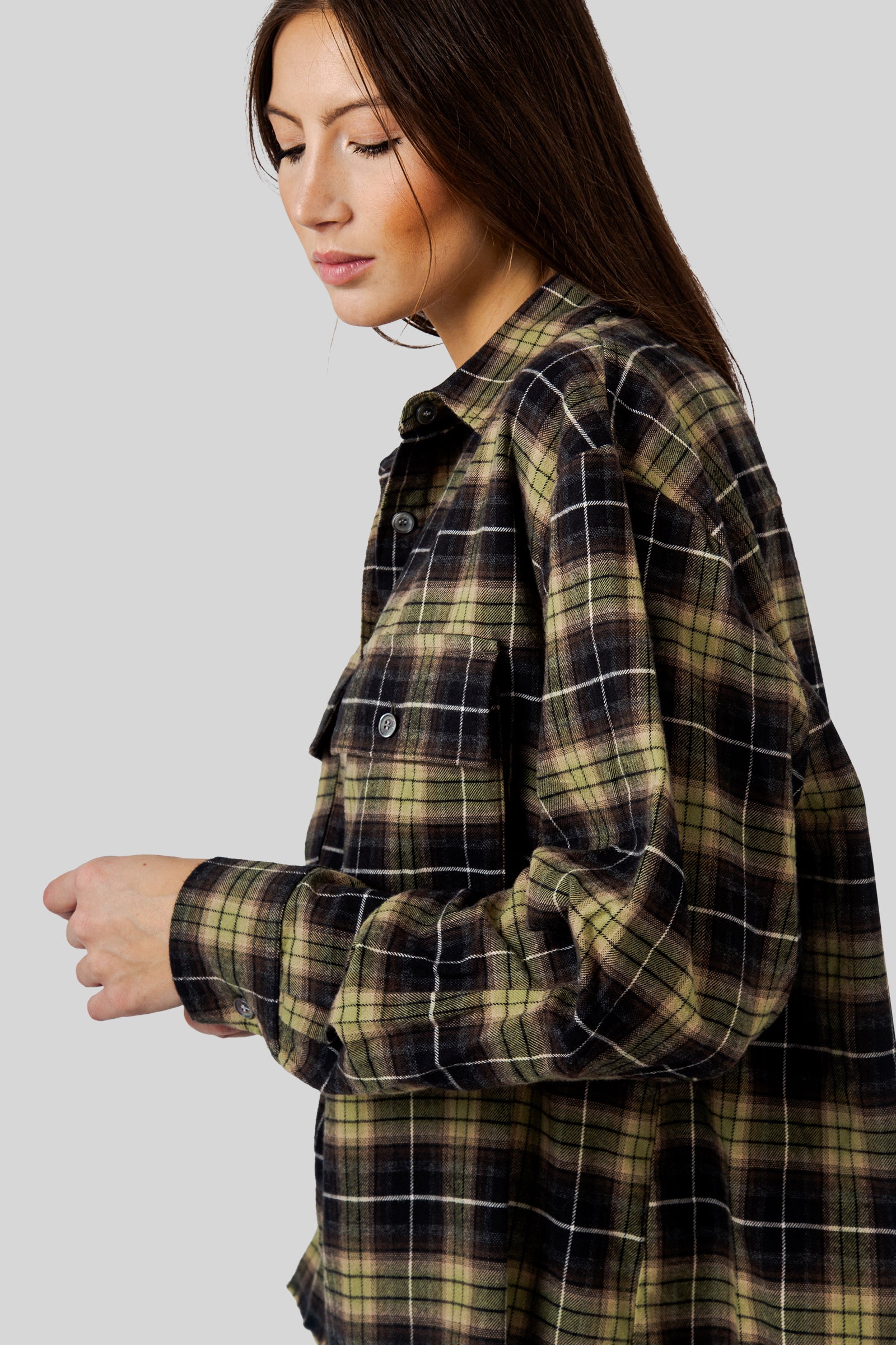 Department Five Camicia Over Brother Tartan Verde Donna - 5