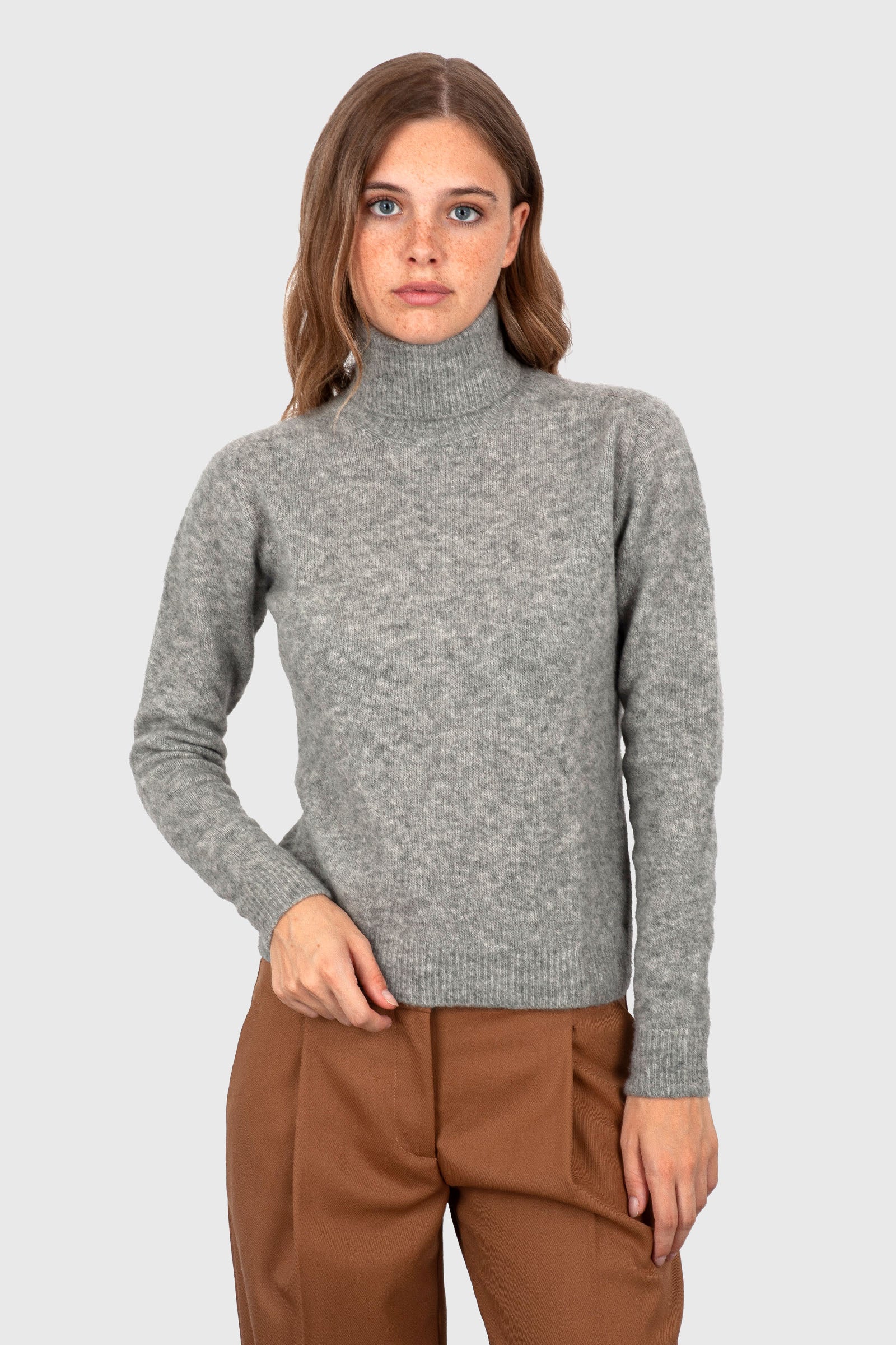 Roberto Collina Maglia Dolcevita Cashmere/seta Grigio Donna - 4