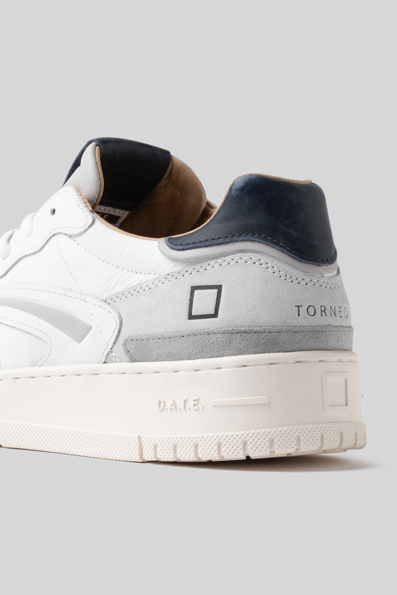 D.a.t.e. Sneaker Torneo Pure Vintage Calf Bianco/blu Uomo - 2
