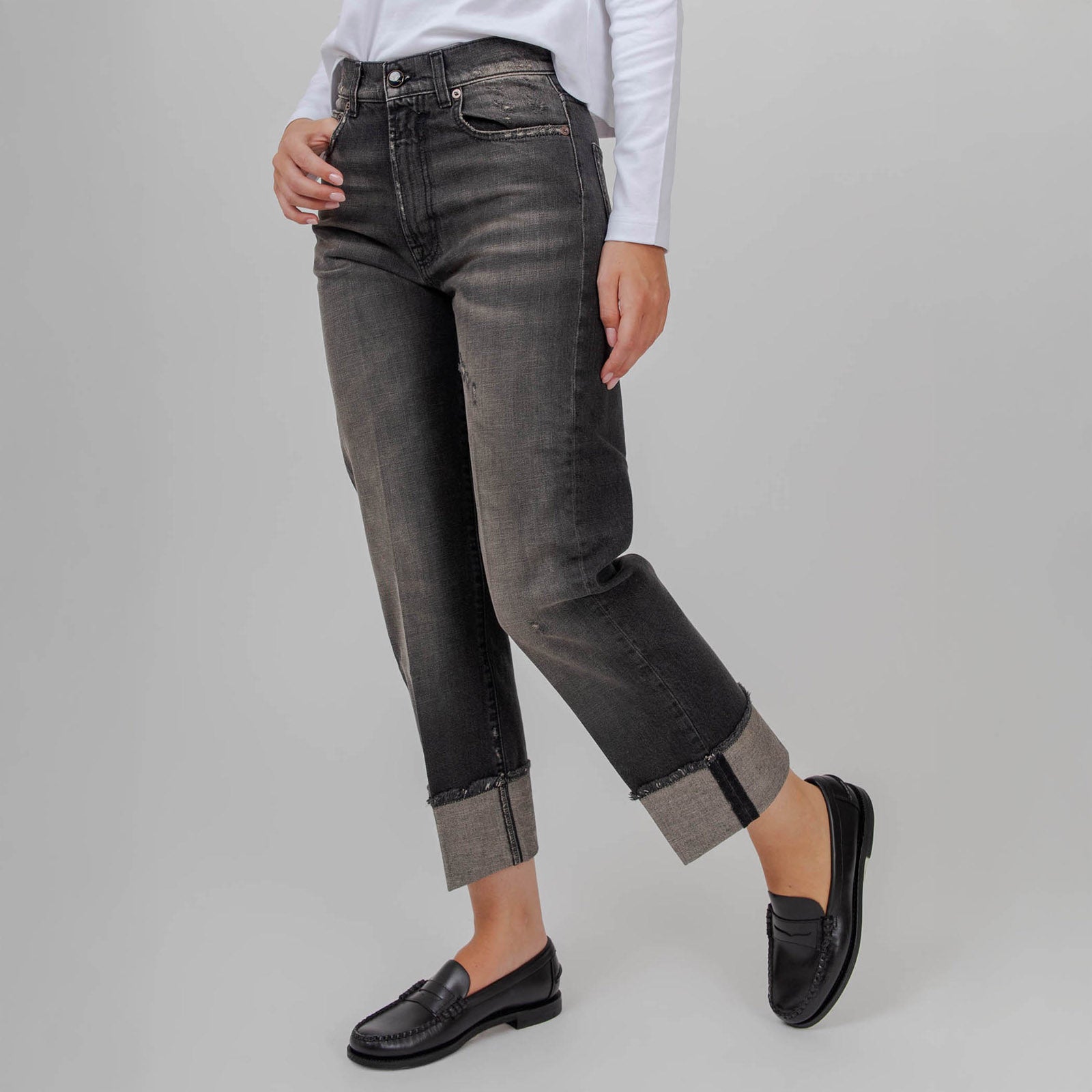 Semicouture Jeans Fabiola Nero Donna - 7
