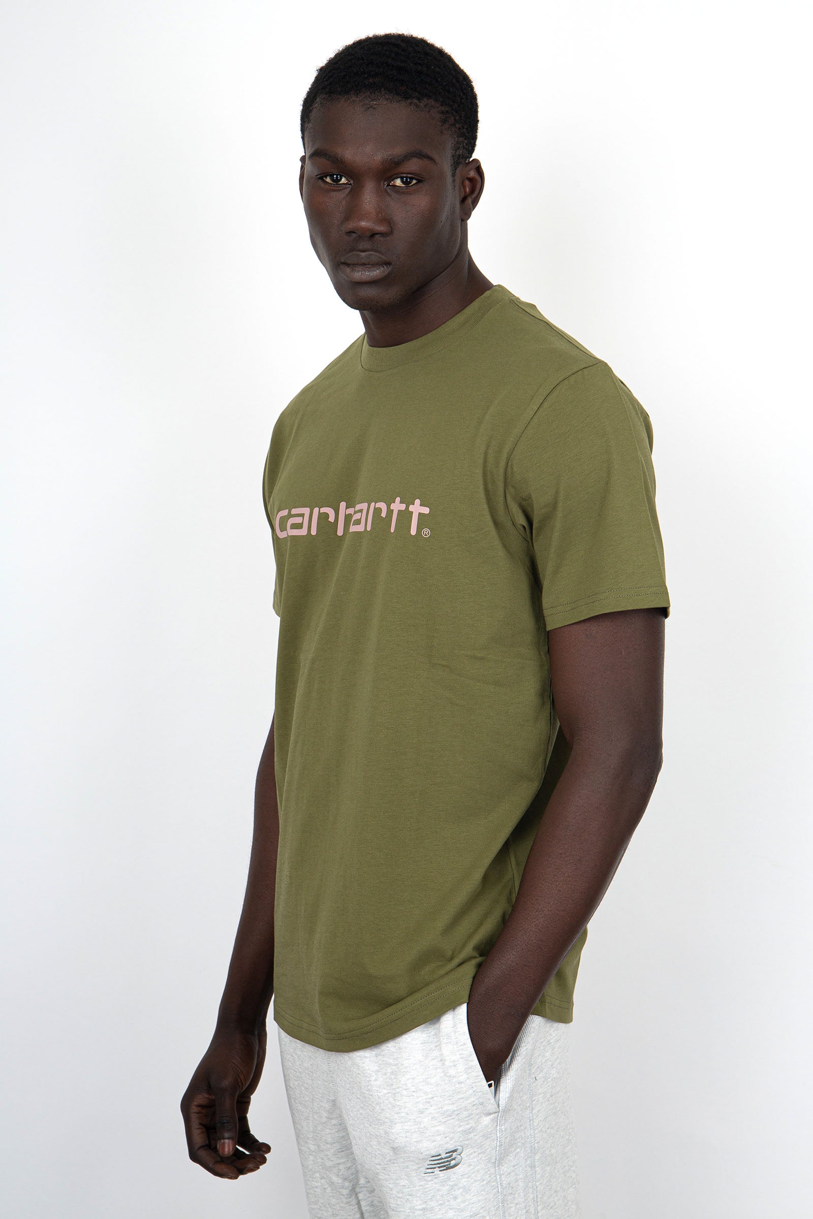 Carhartt WIP T-Shirt S/S Script Cotone Verde - 3