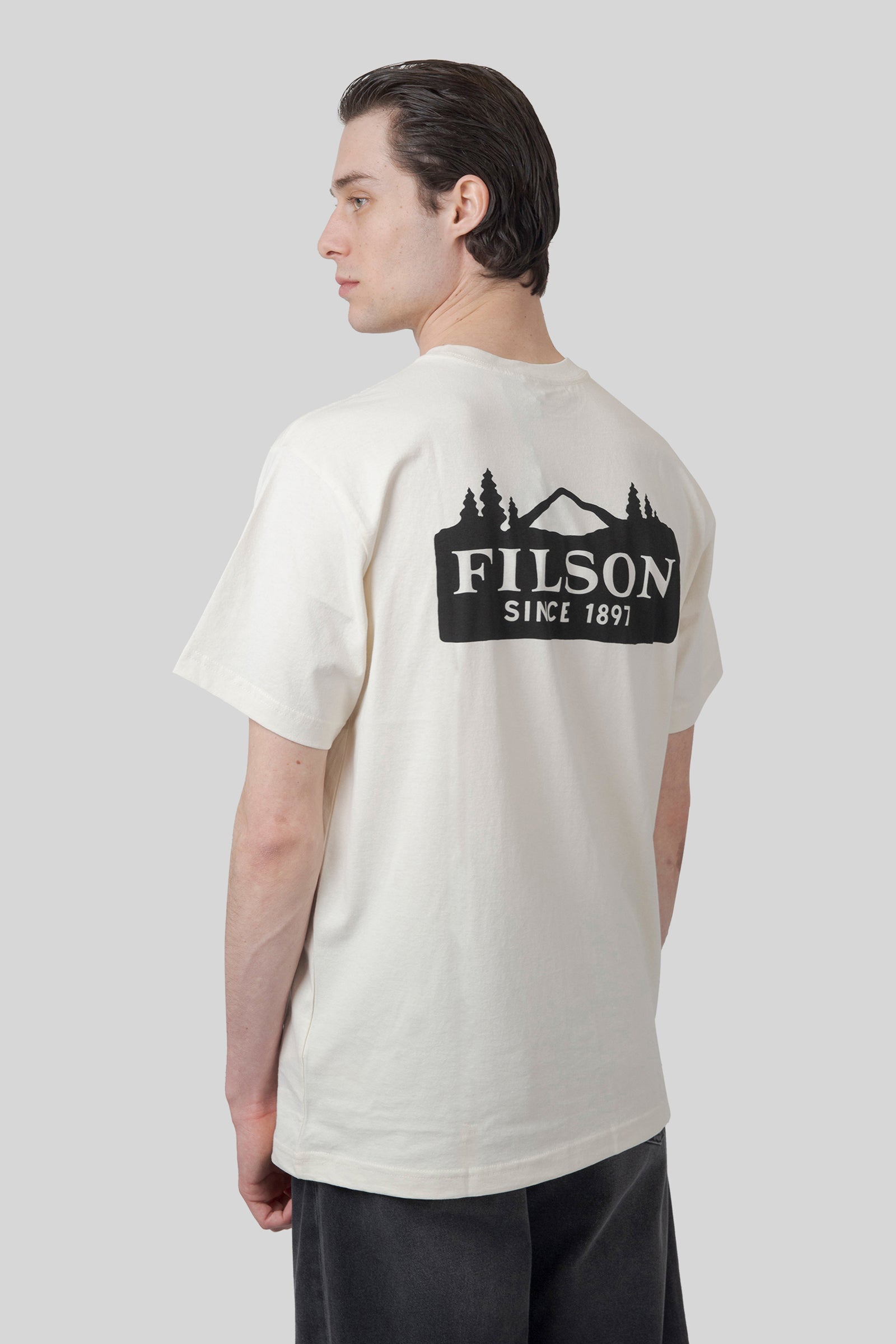 Filson T-shirt Scenic Graphic Bianco Off Uomo - 5