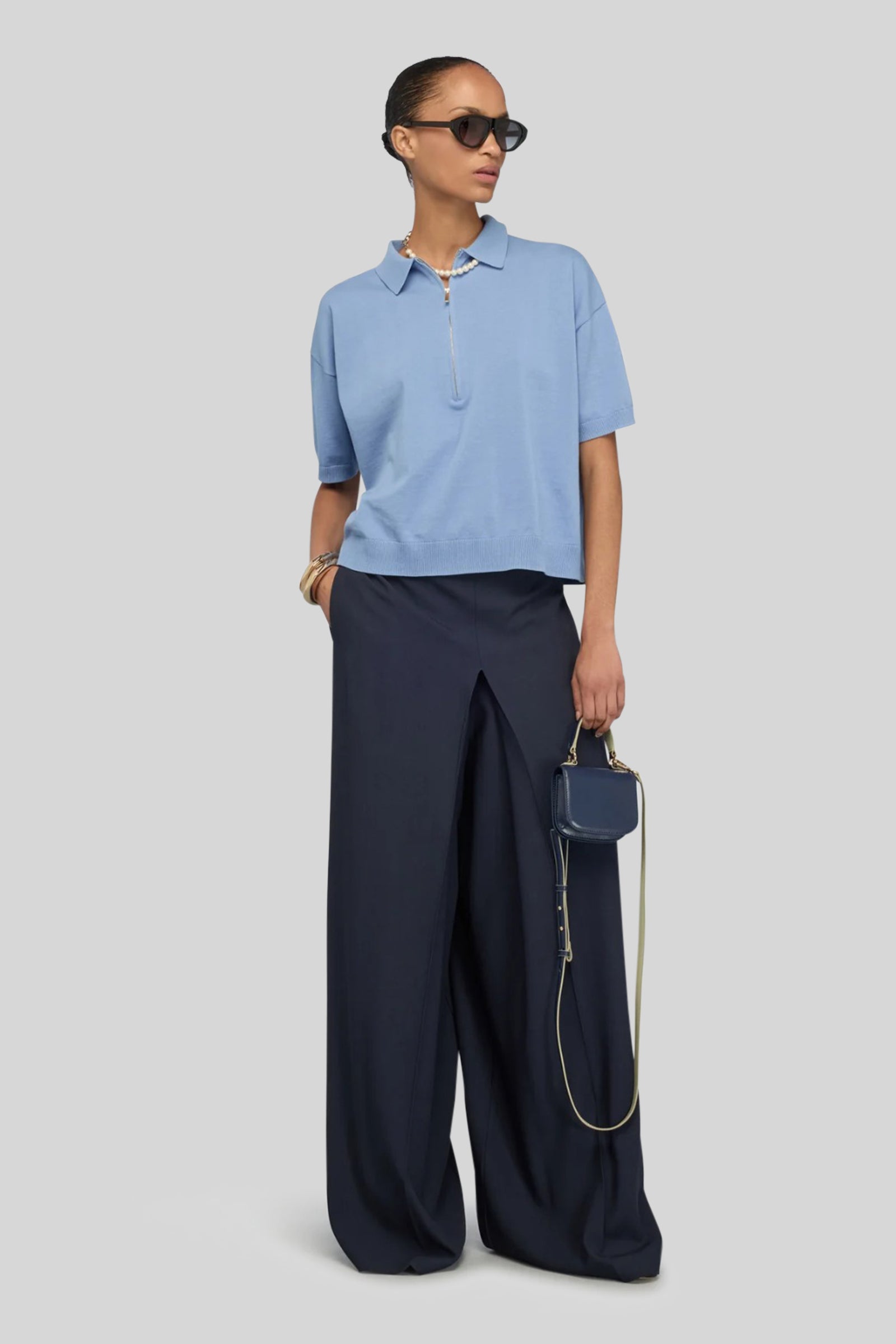 Semicouture Pantalone Gala Blu Donna - 1