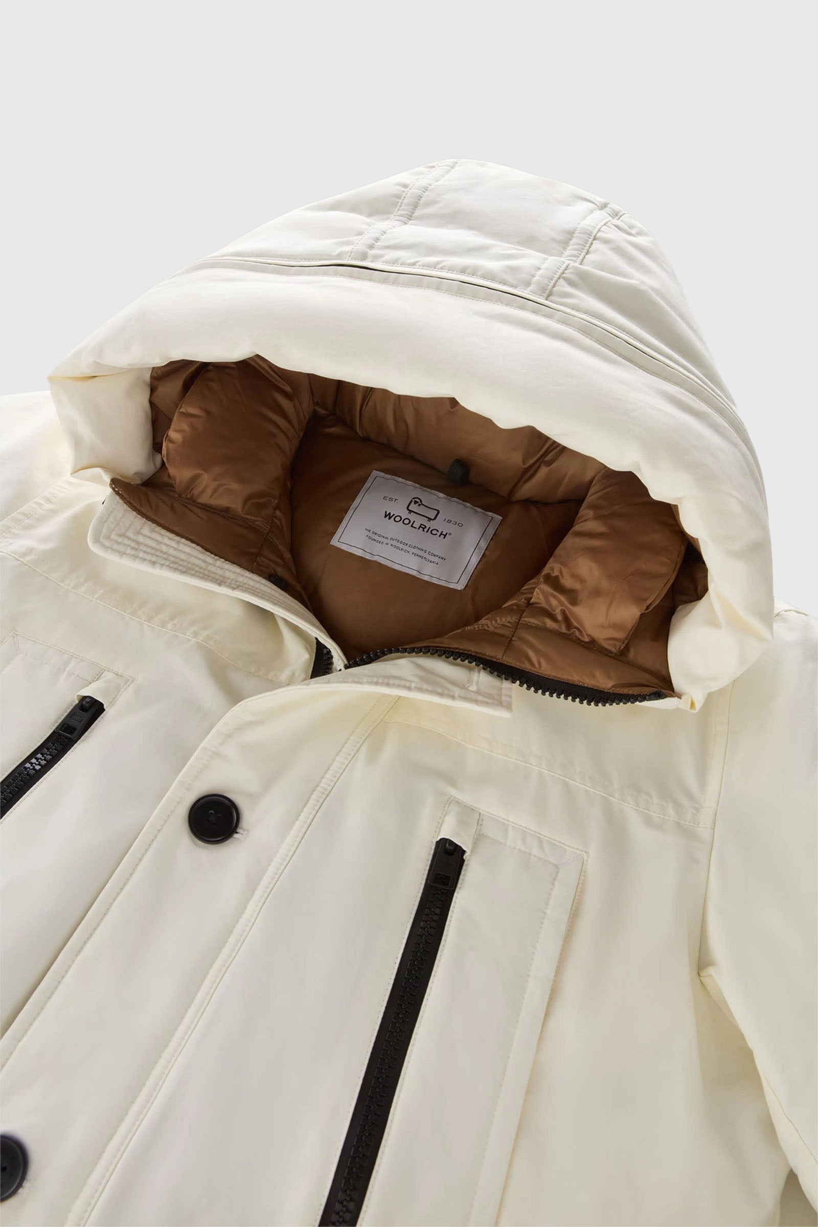 Woolrich Arctic Parka Evolution In Ramar Cloth Bianco Uomo - 5