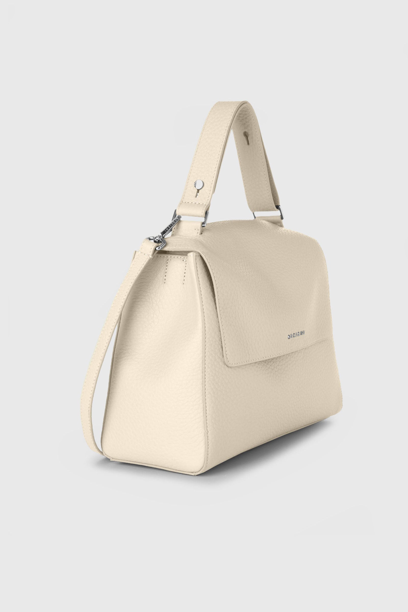 Orciani Medium Sveva Handbag in Ivory Leather - 2