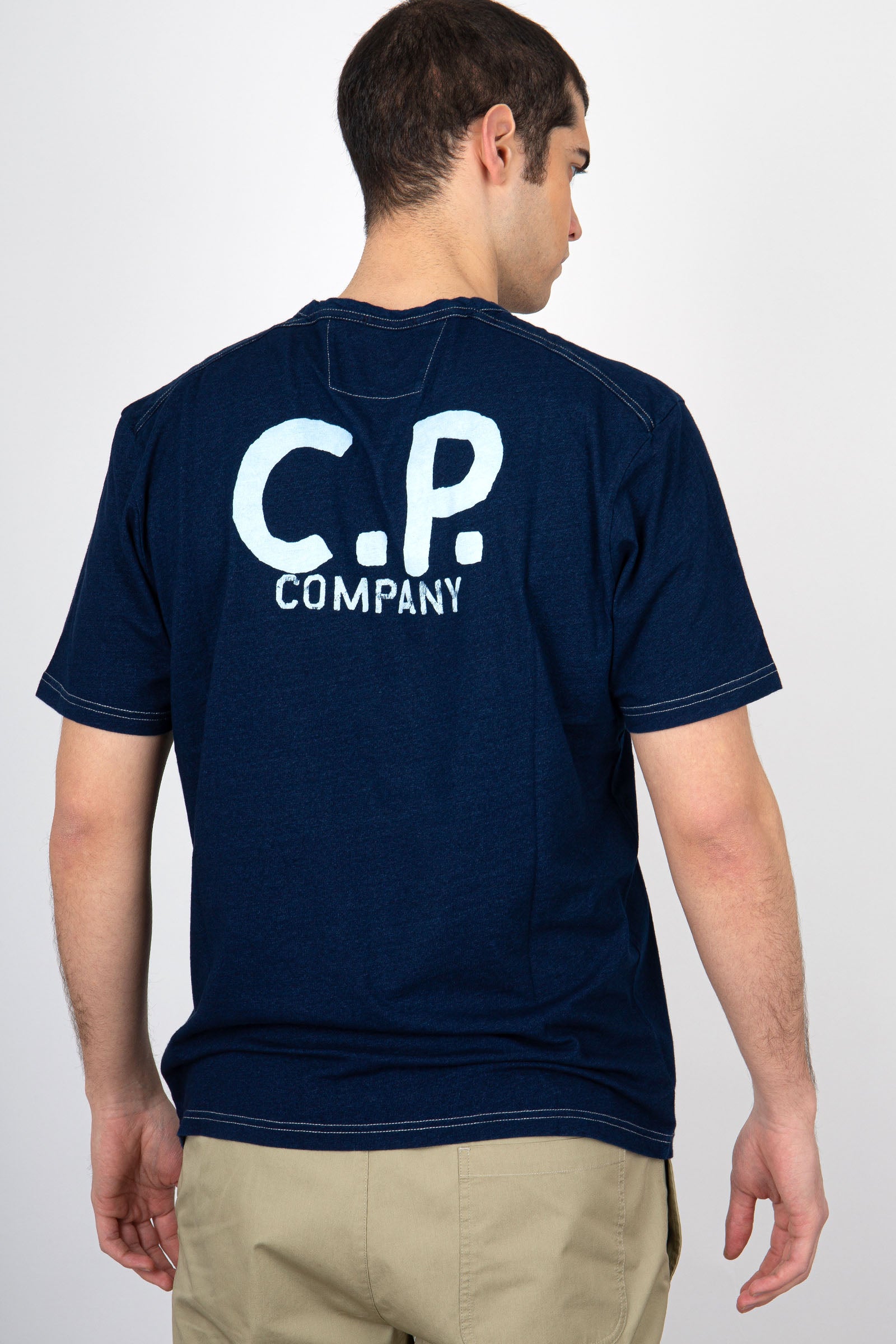 C.P. Company T-shirt Jersey cotone Indigo - 4