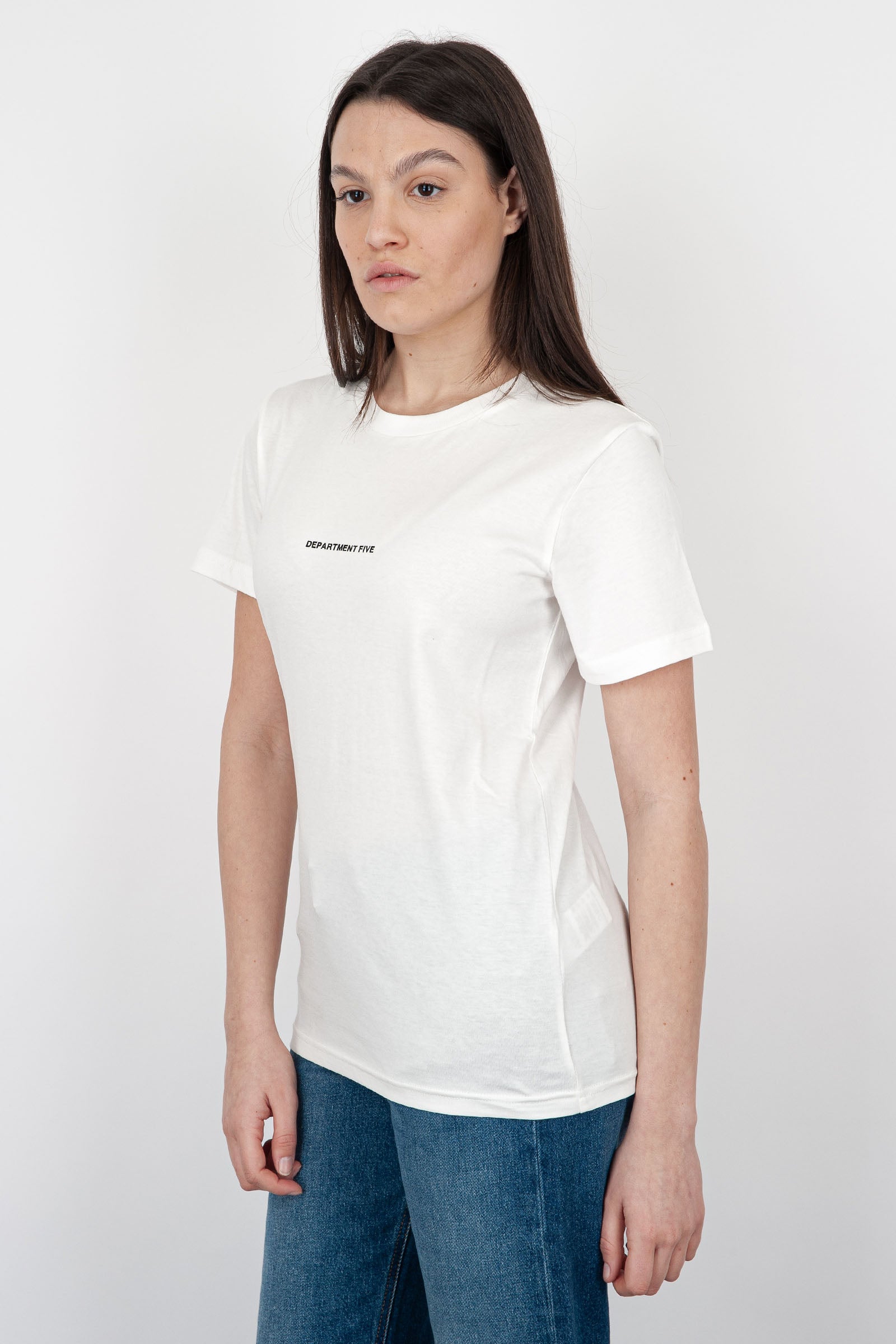 Department Five Crewneck Fleur T-Shirt in White Cotton - 3