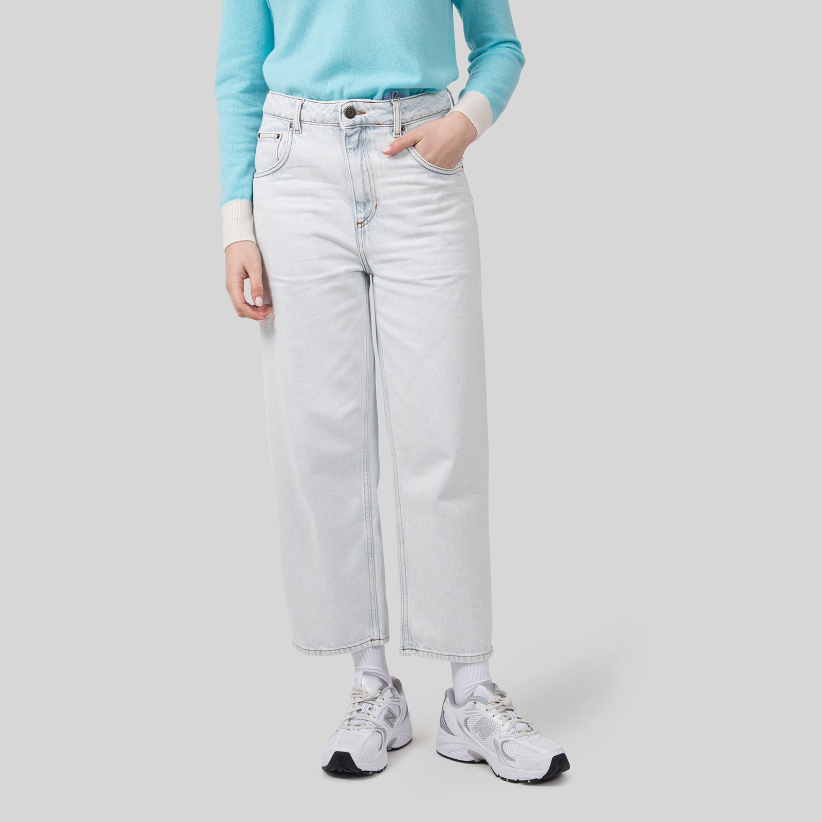American Vintage Jeans Boyfriend Joybird Blu Chiaro Donna - 7