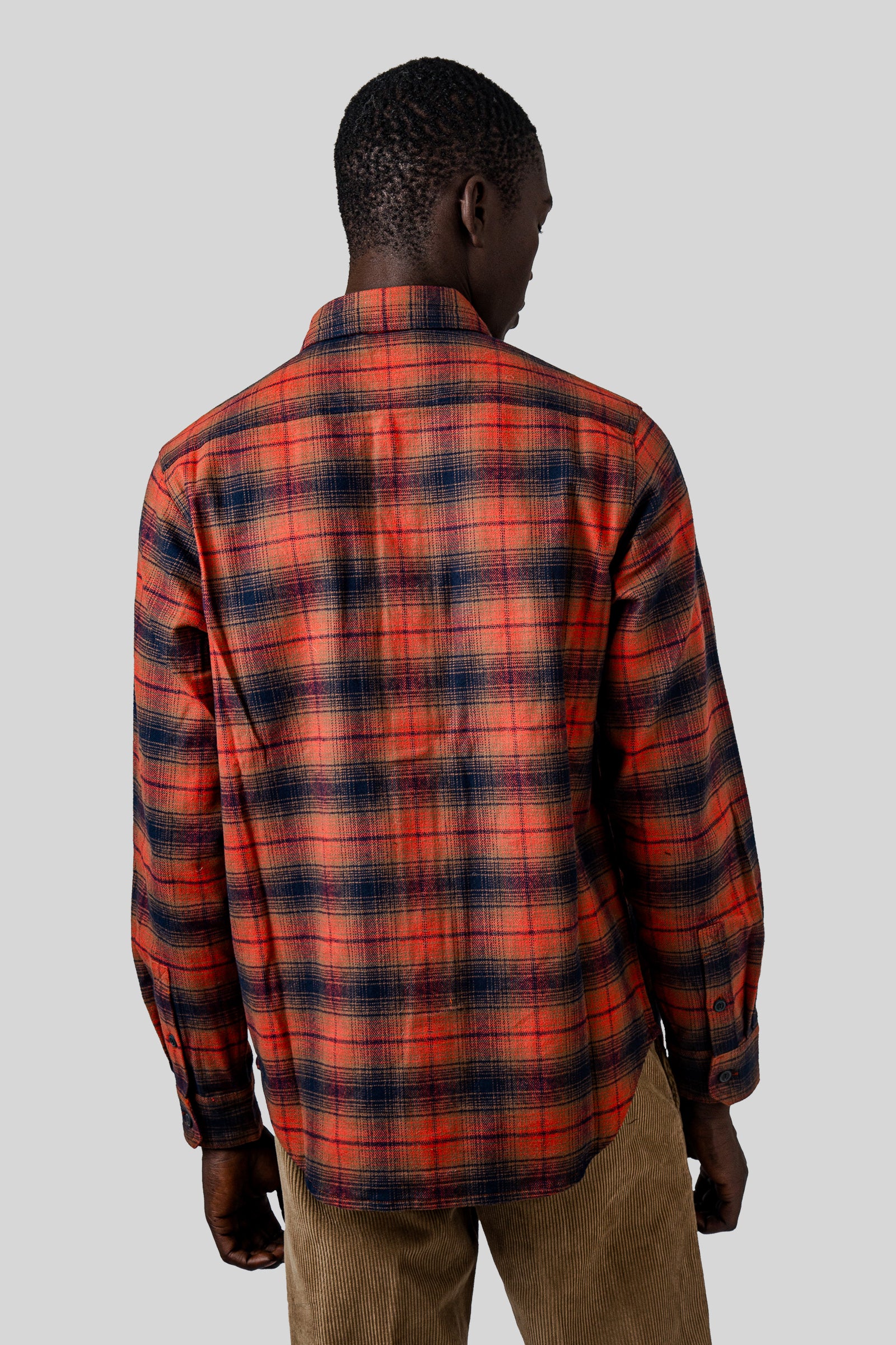 Sebago Camicia Check Mizzen Marrone/arancio Unisex - 5