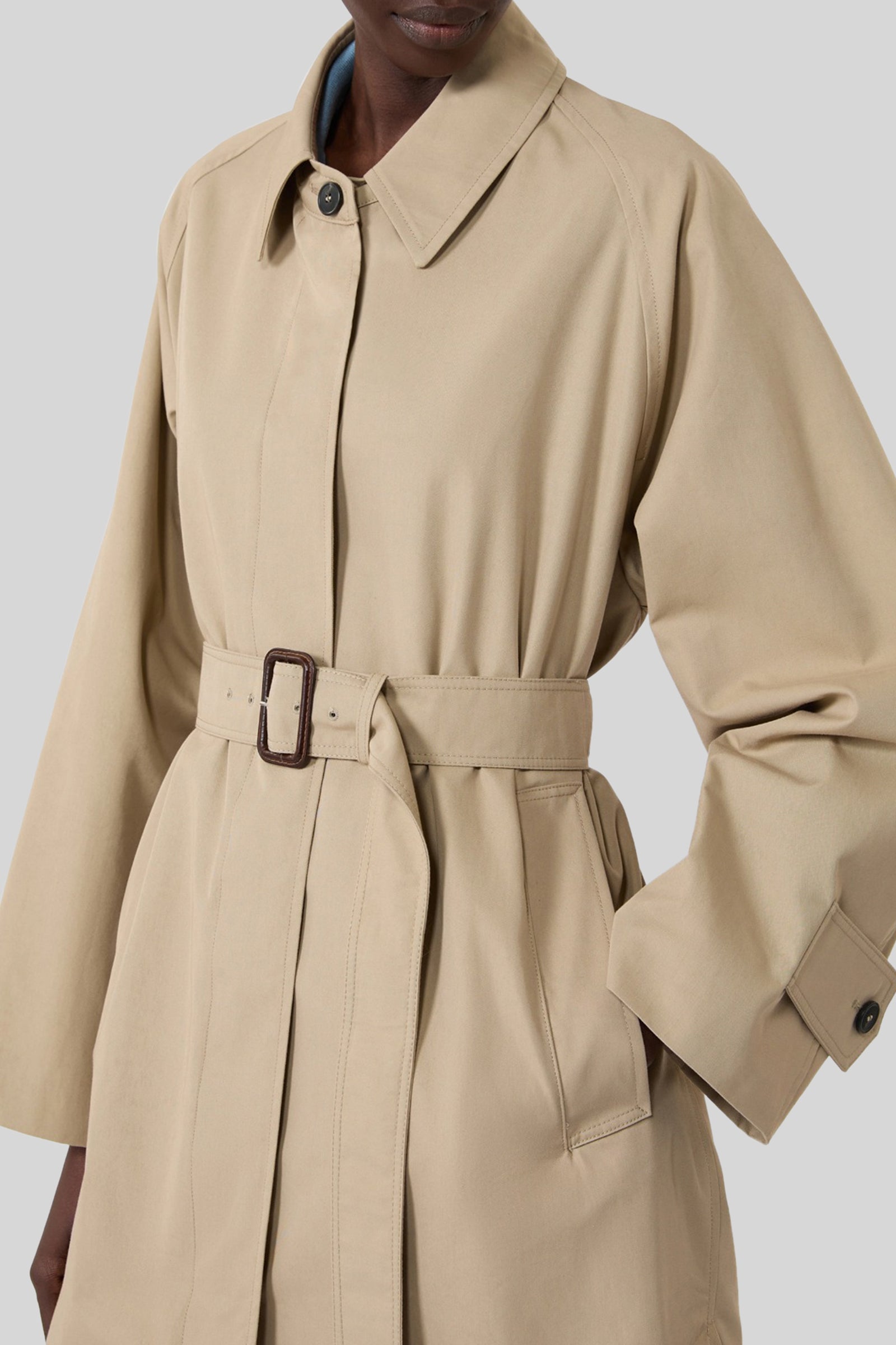 Max Mara Weekend Trench In Gabardina Antigoccia Angus Beige Donna - 1