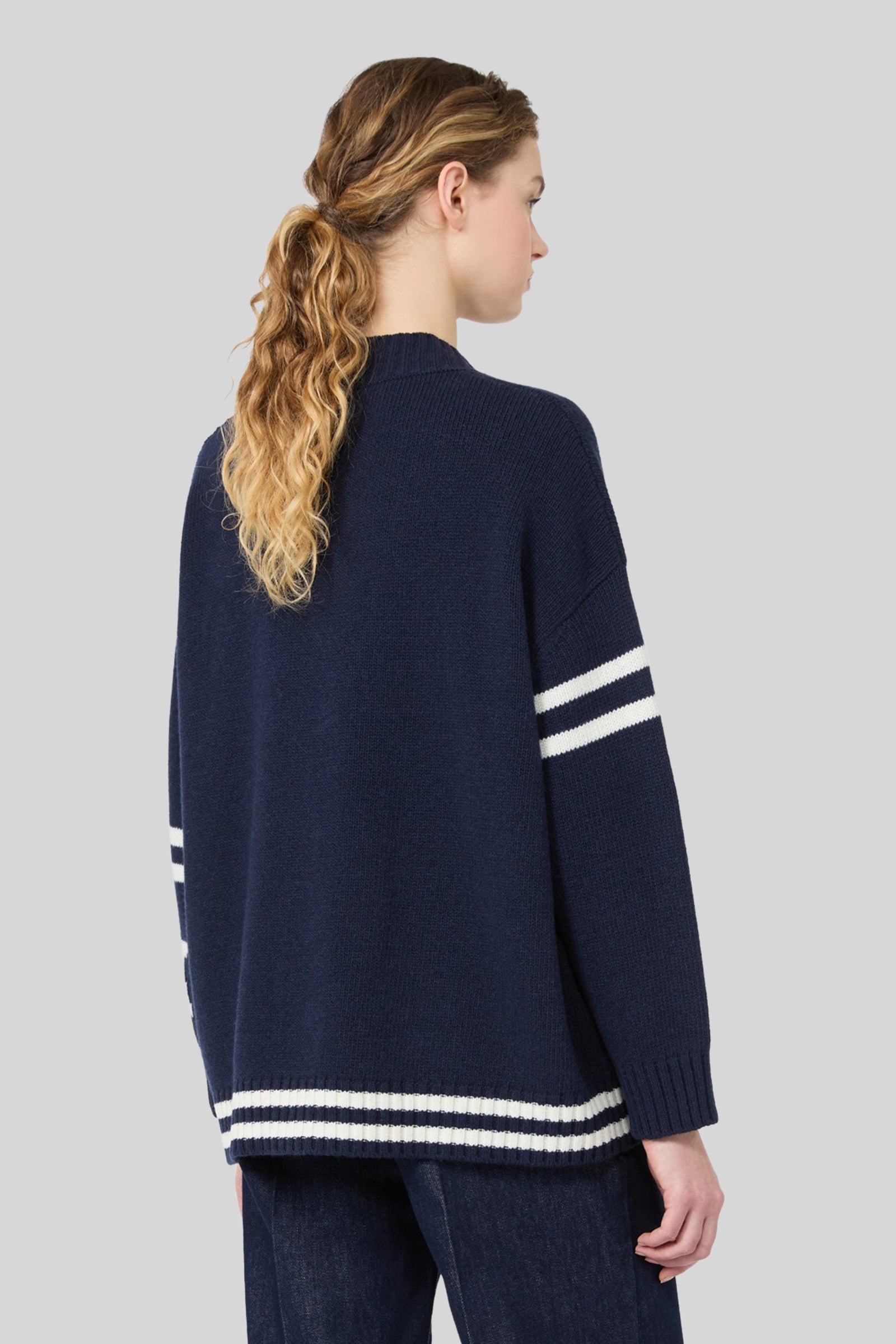 Max Mara Weekend Cardigan Belgio Blu Donna - 4
