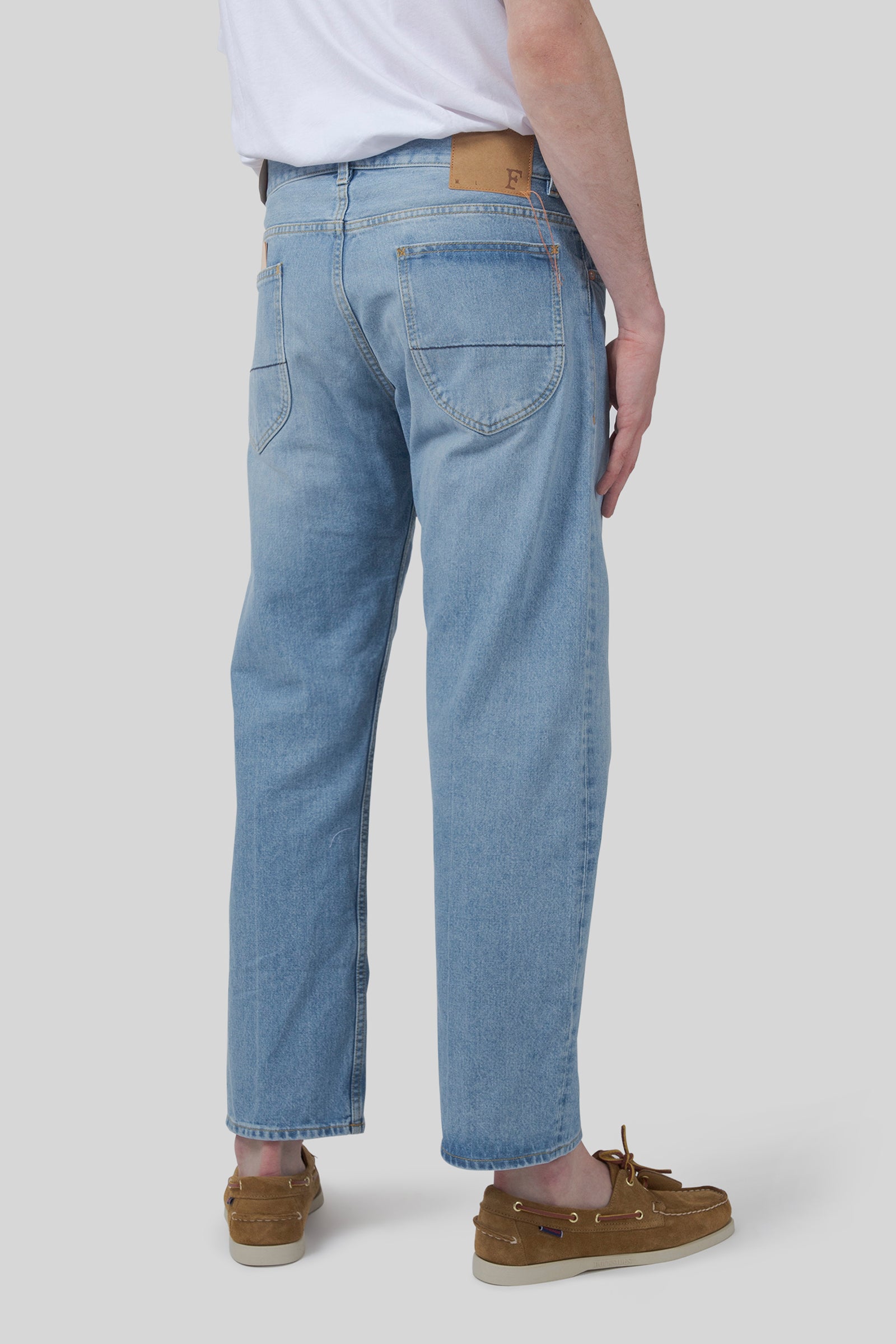 Fortela Jeans 944 Jason 5 Tasche Bleach Wash Blu Chiaro Uomo - 4