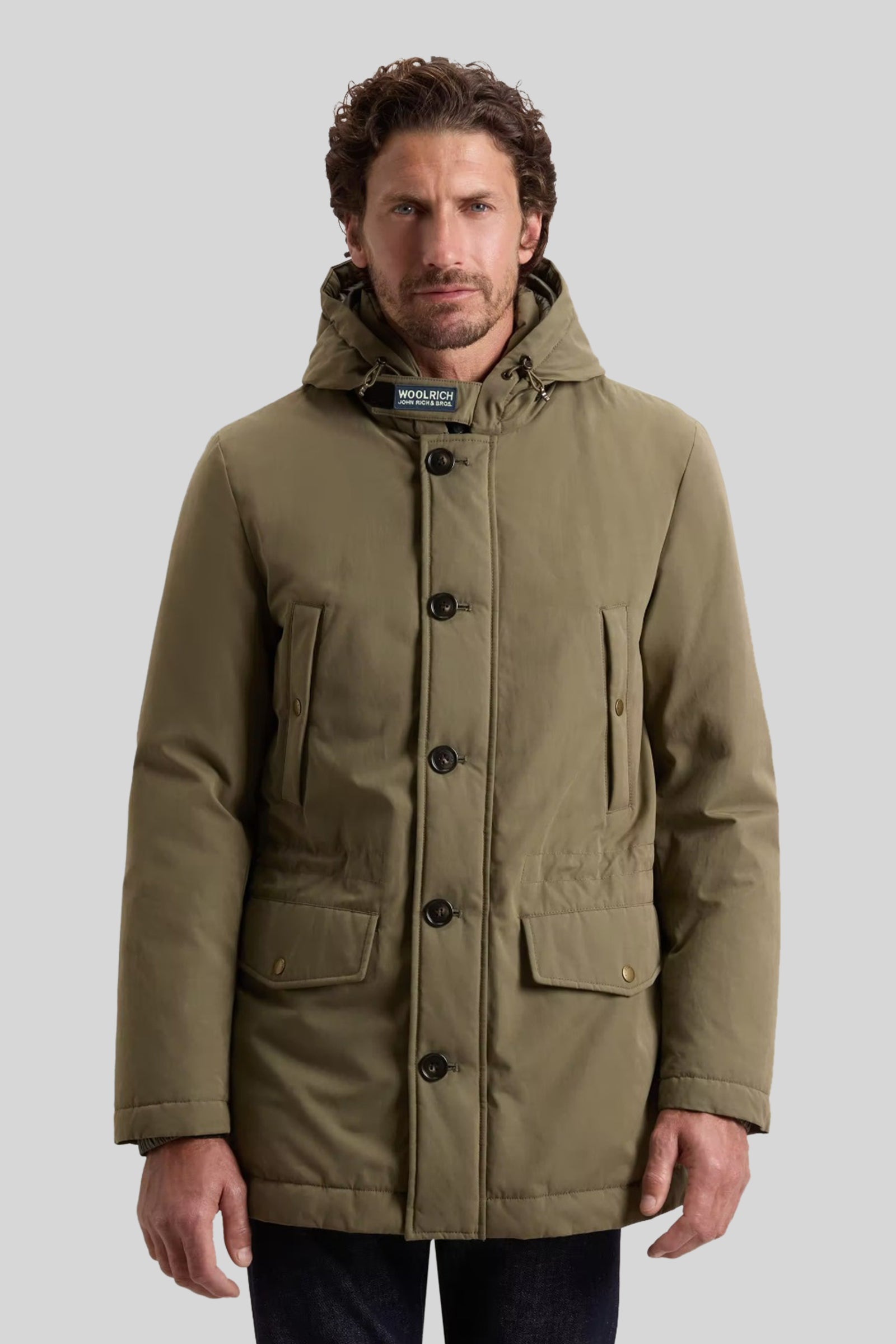 Woolrich Mountain Cloth Parka Verde Chiaro Uomo - 1