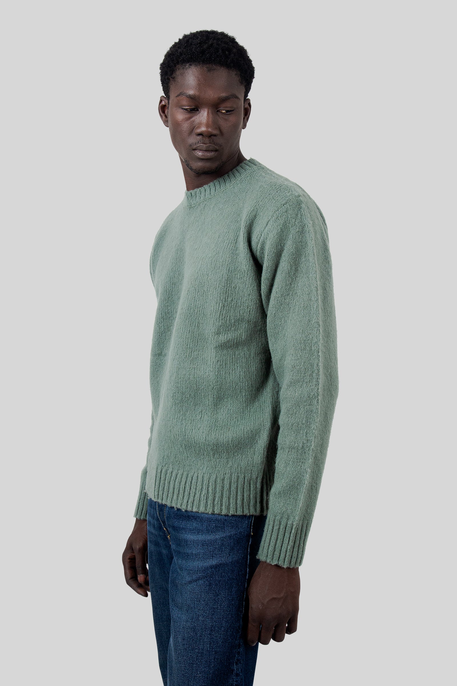 Shetland Wool Crew Neck Sweater - 5