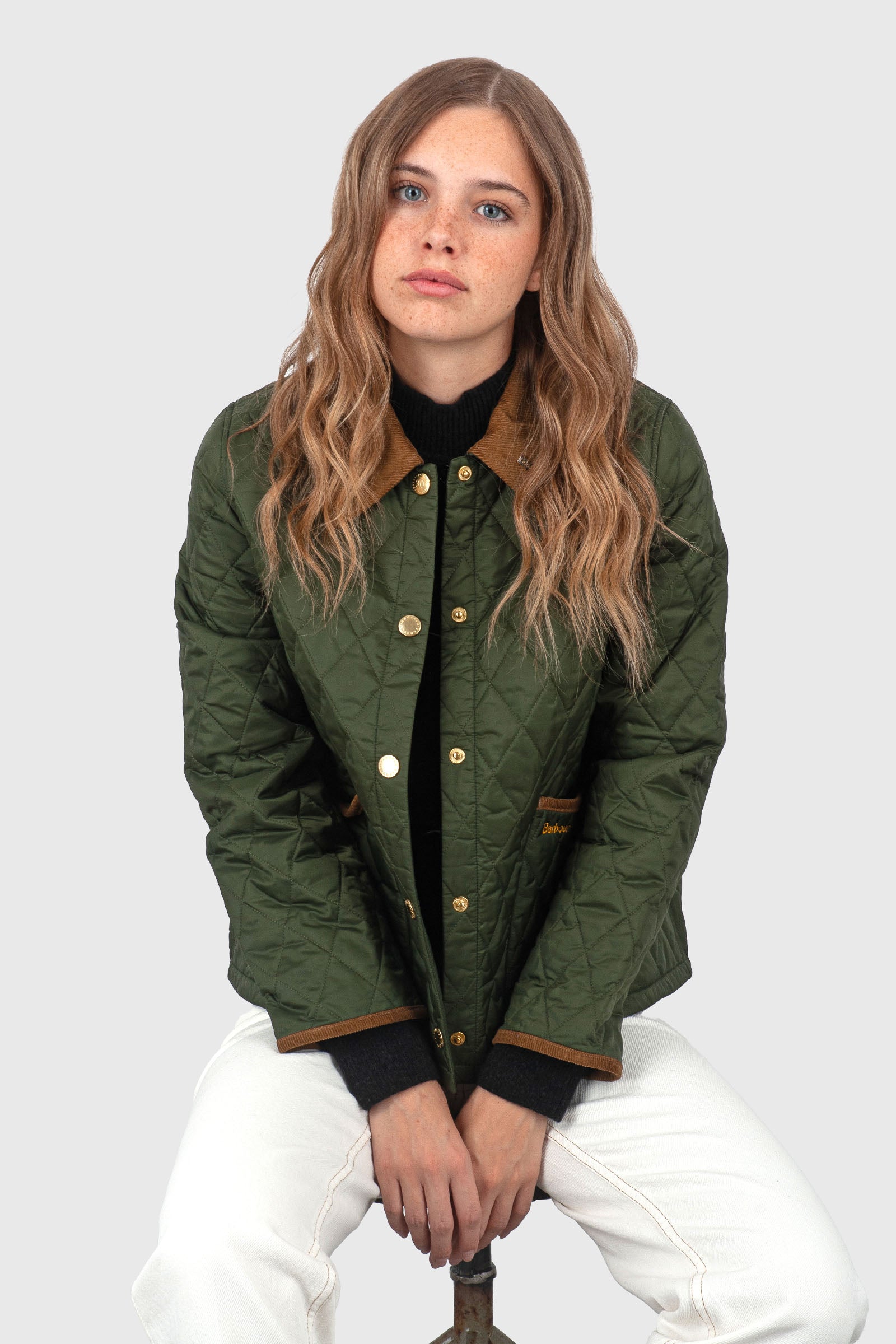 Barbour 30th Anniverasry Cropped Liddesdale Quilted Verde Oliva Donna - 1