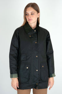 Barbour Tain Wax Jacket Sage Verde Scuro Donna barbour