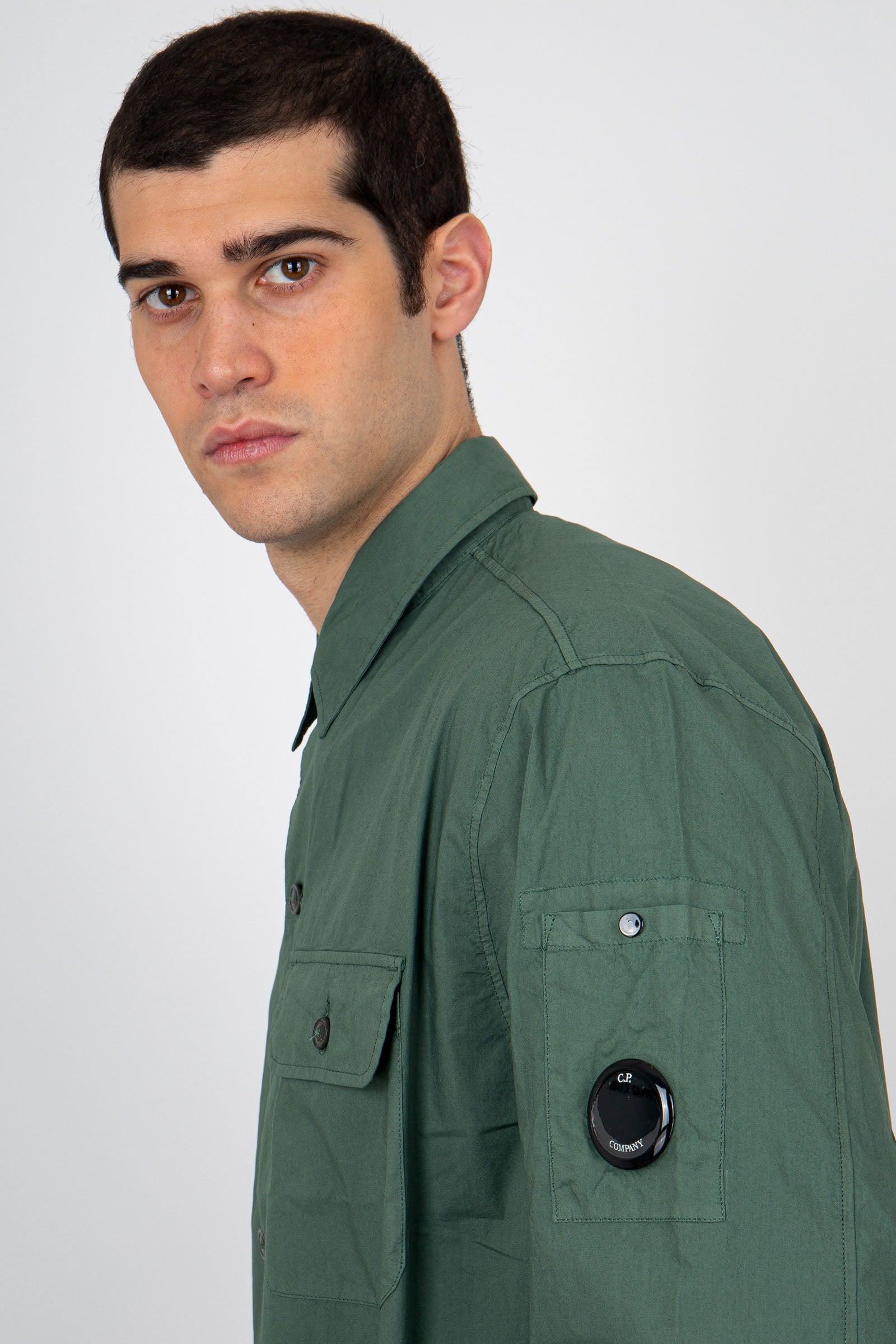 C.P. Company Green Cotton Poplin Workwear Shirt - 2