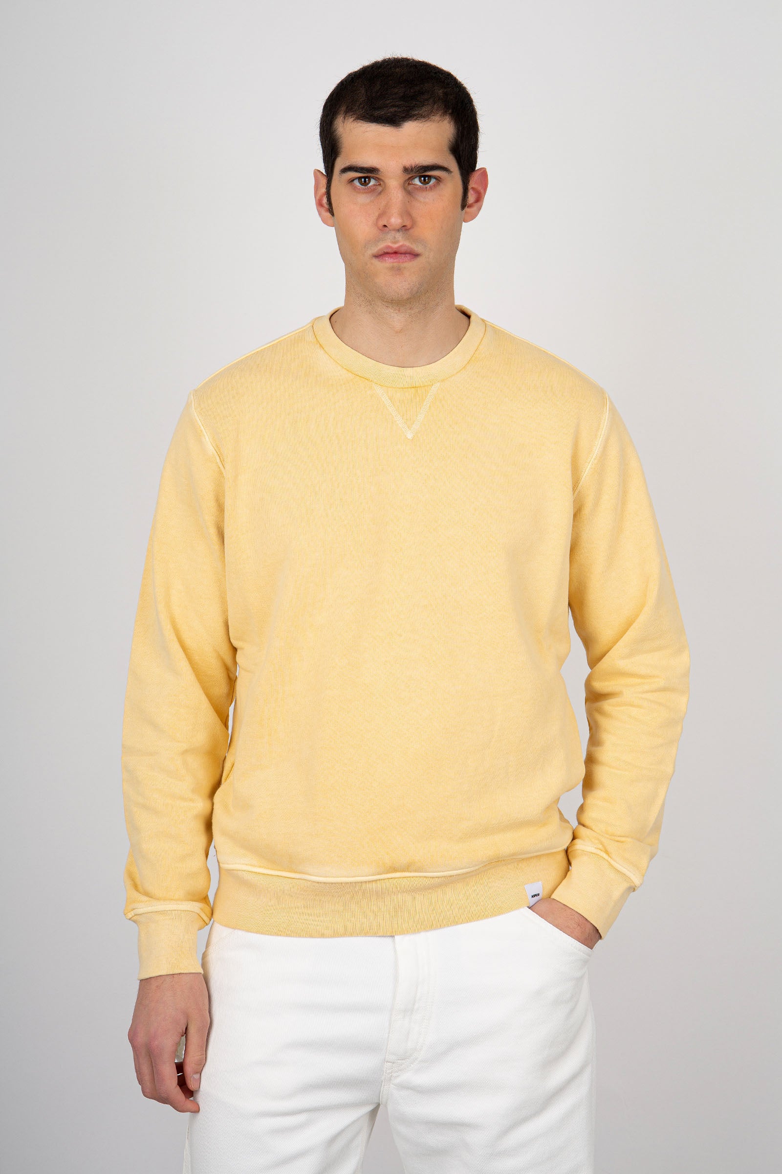 Aspesi Cotton Jersey Sweatshirt Cream - 1