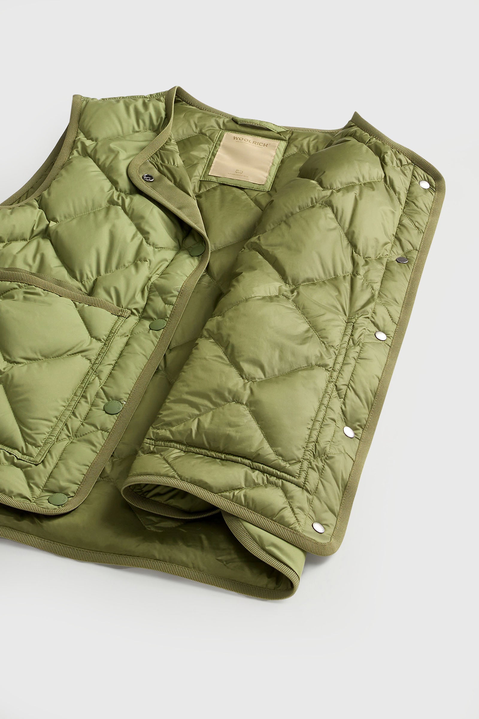 Woolrich Gilet Heritage Verde Donna - 8