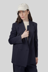 Veloce Double-breasted Blazer In Technical Wool max mara weekend