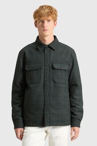 Woolrich Overshirt Alaskan Wool Check Verde Scuro Uomo woolrich