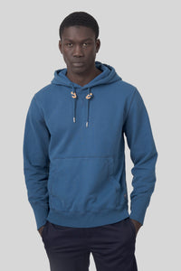 Manifattura Ceccarelli Felpa Hooded Avio Uomo manifattura ceccarelli