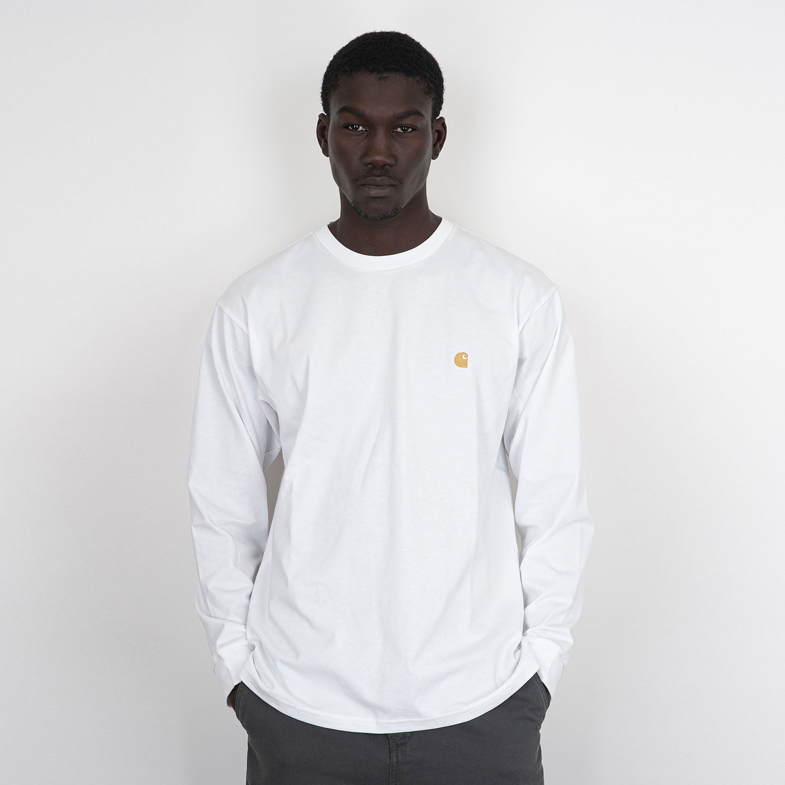 Carhartt Wip T-shirt L/s Chase Bianco Uomo - 7