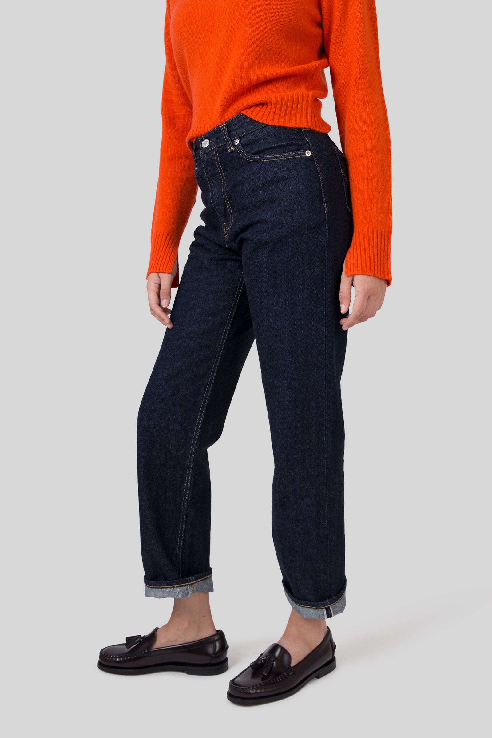 Edwin W Janis Pant Japan Blu Scuro Donna - 3