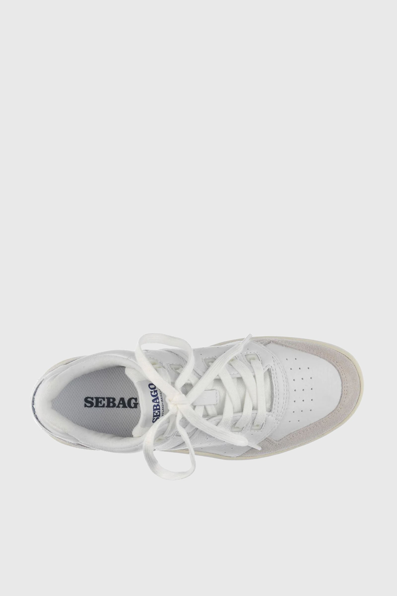 Sebago Sneaker Docksides Hurricane Pelle Bianco - 2